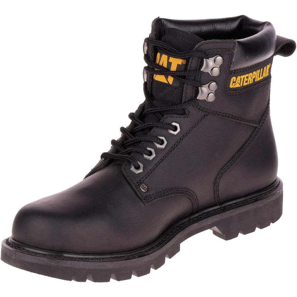 Cat Footwear Men's Second Shift 6" Leather Slip Resistant Soft Toe Work Boot P70043 Wide Width Available - Black