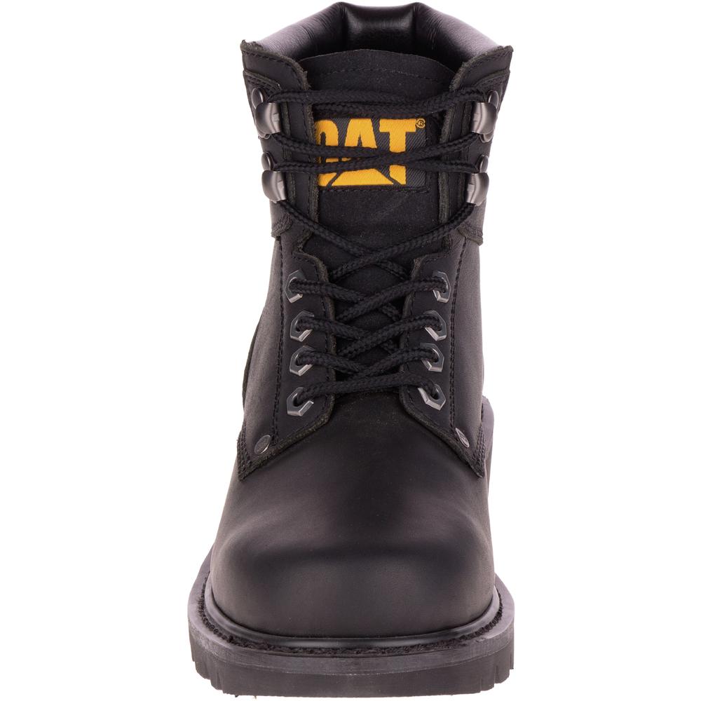 Cat Footwear Men's Second Shift 6" Leather Slip Resistant Soft Toe Work Boot P70043 Wide Width Available - Black