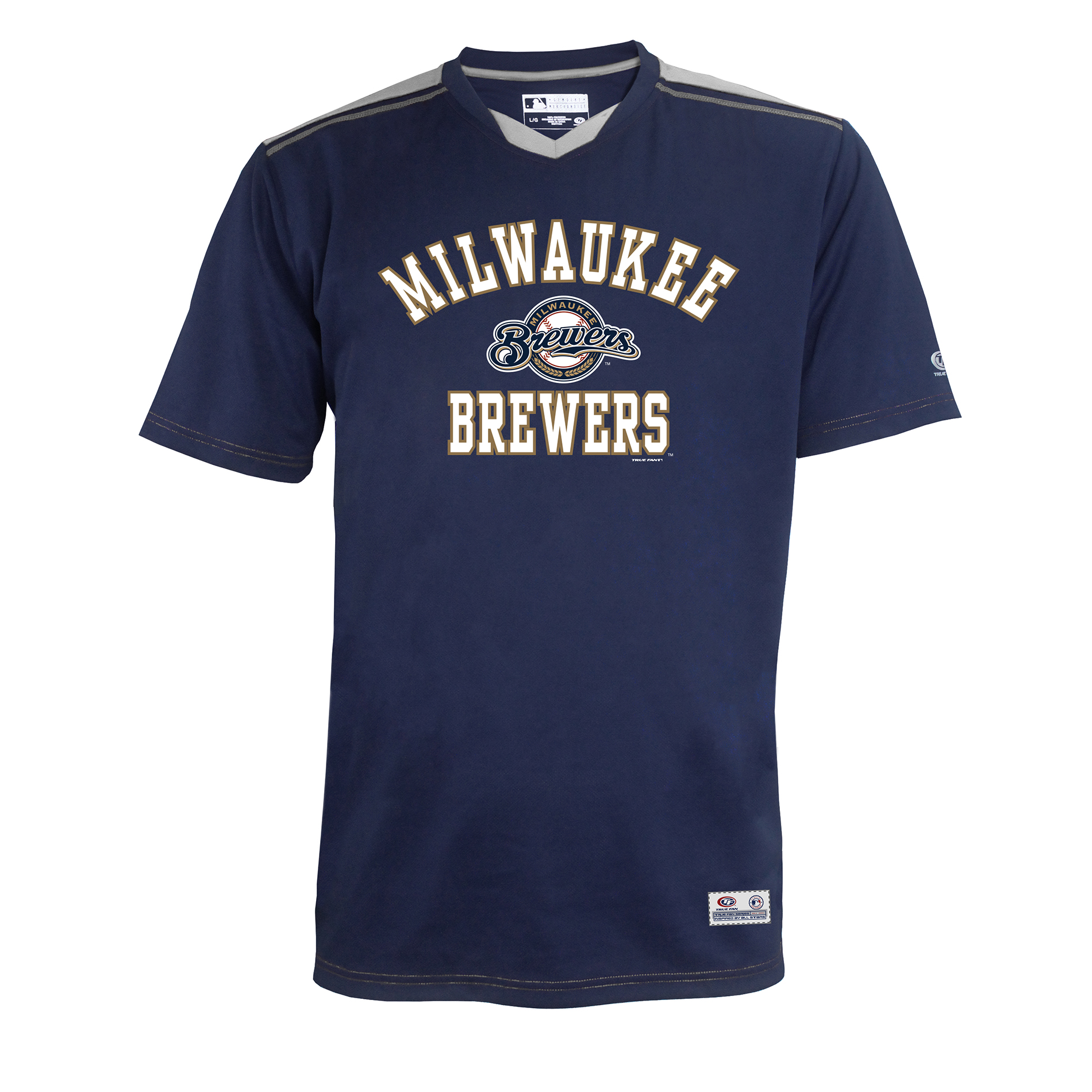 MLB Men’s Milwaukee Brewers V-Neck Jersey, Size: Medium MLB Men’s Milwaukee Brewers V-Neck Jersey, Size: Medium