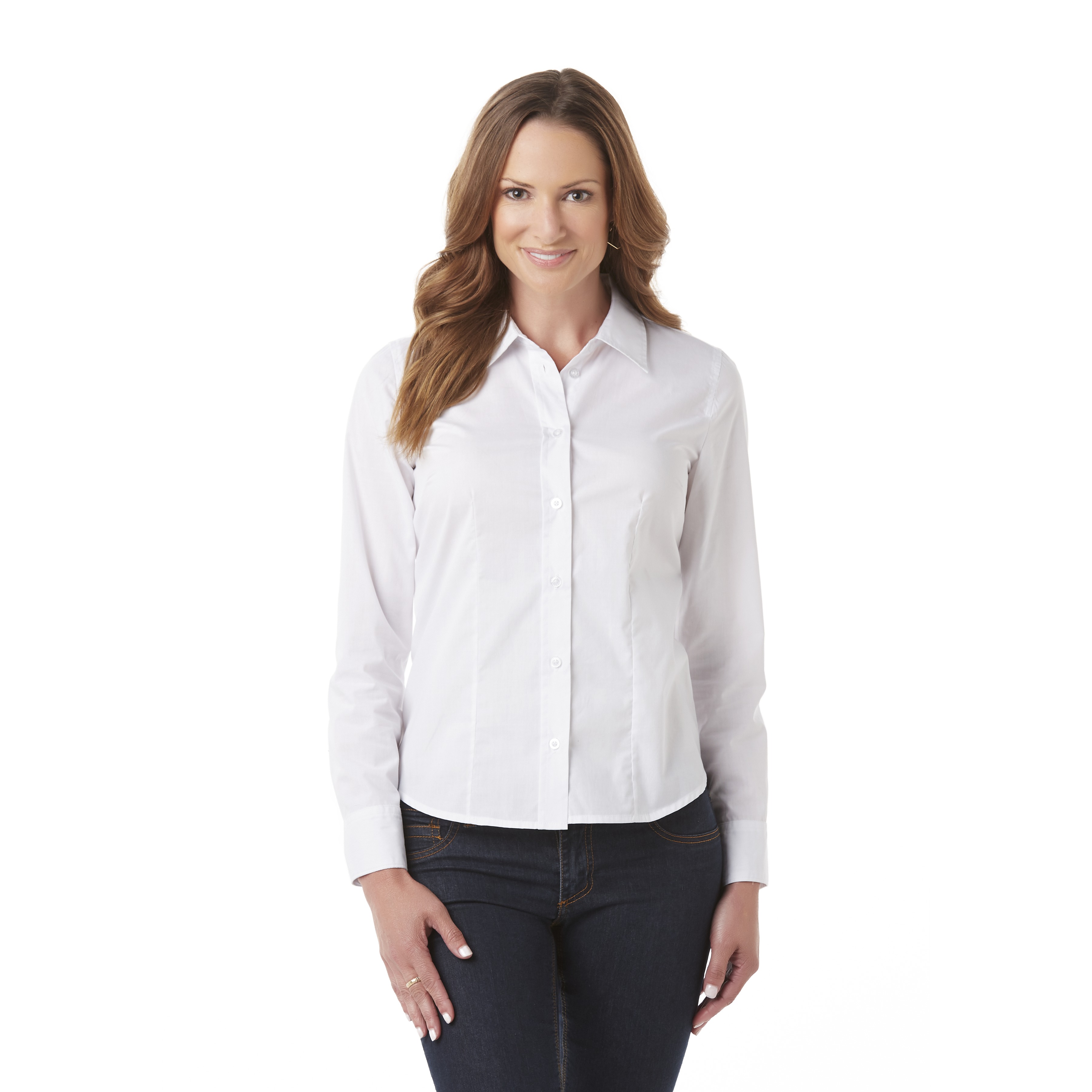 Basic Editions Women's Button-Front Shirt