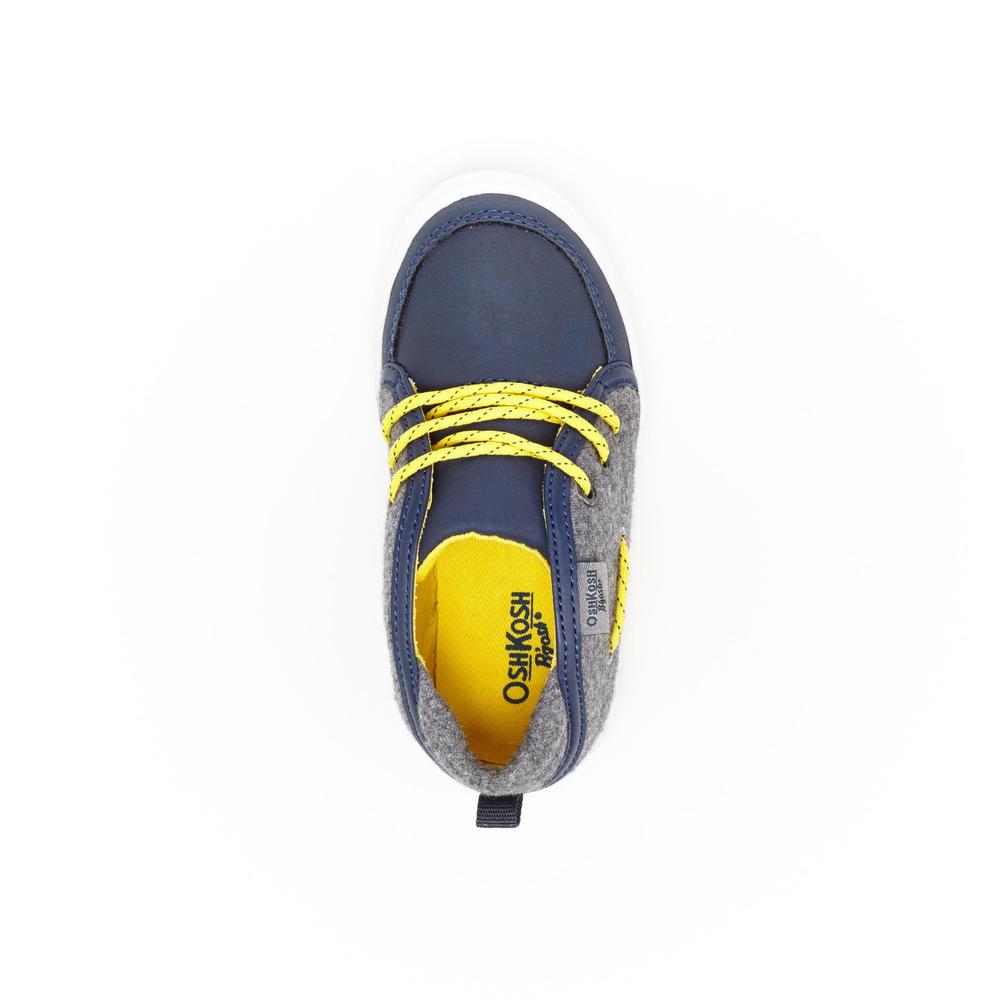 OshKosh Toddler Boy's Casper Navy/Gray/Yellow Sneaker