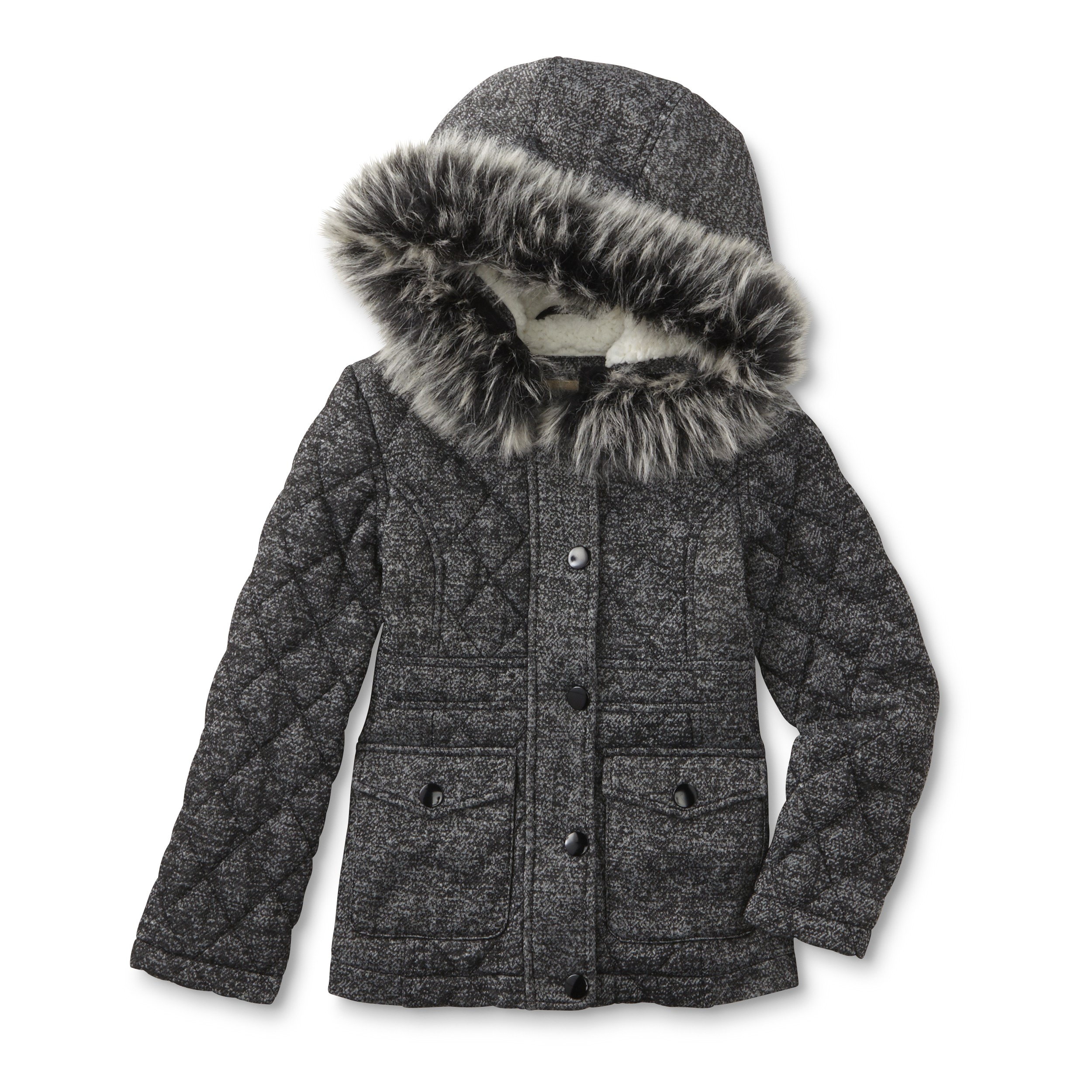 ROEBUCK & CO R1893 Girl's Quilted Jacket - Heathered