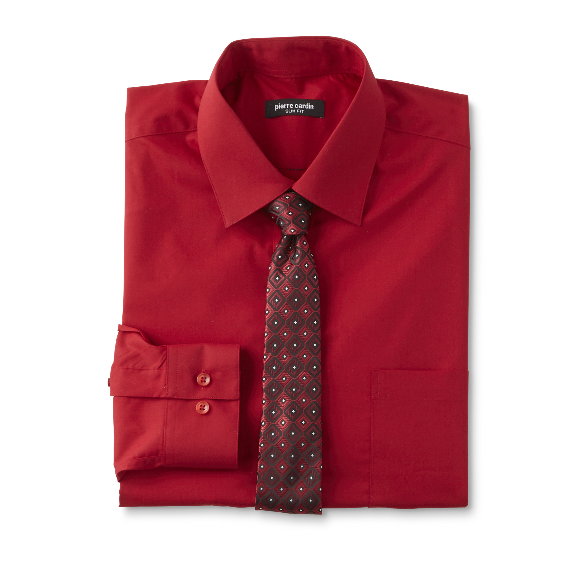 Pierre Cardin Men's Dress Shirt & Necktie - Geometric