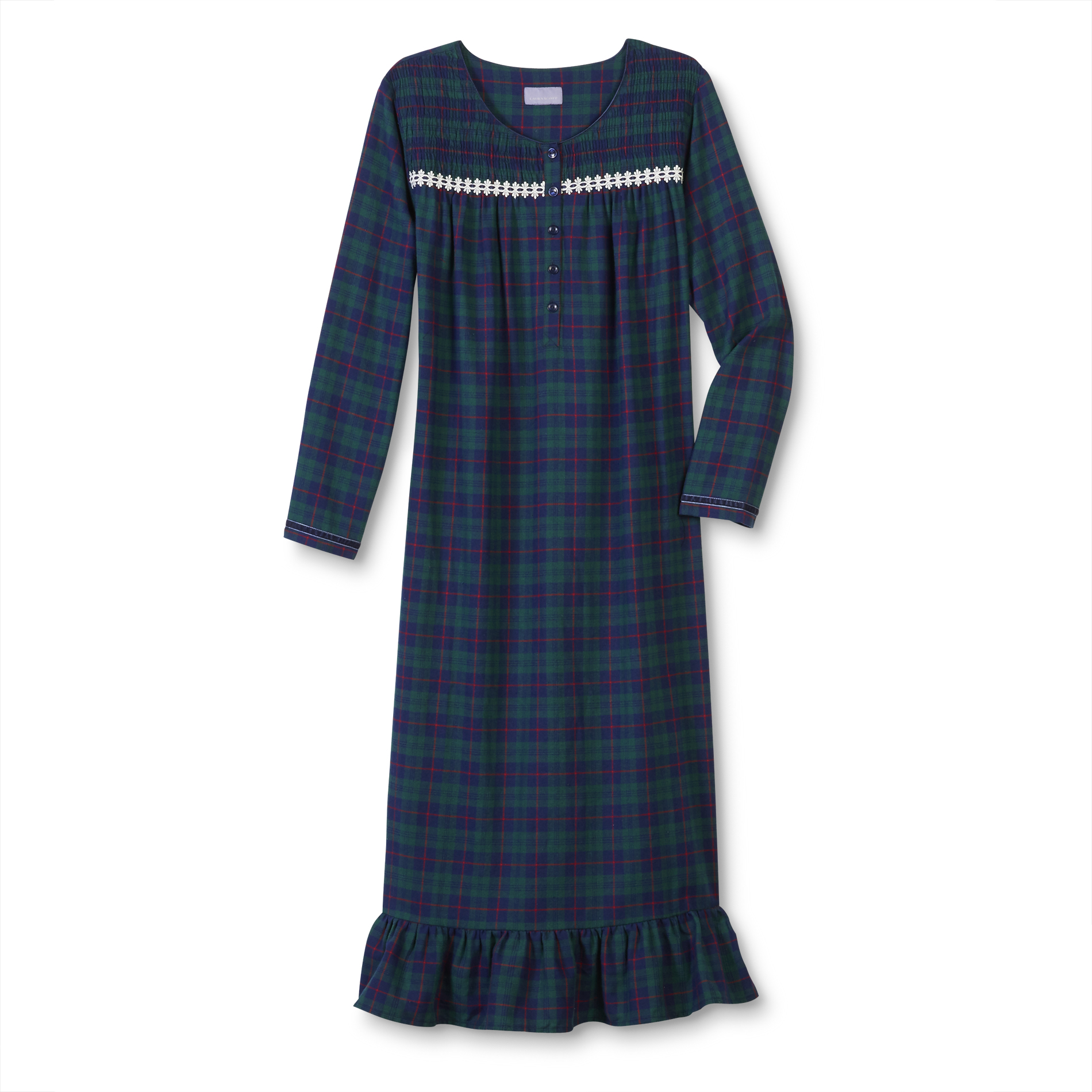 Laura Scott Women's Flannel Nightgown - Plaid
