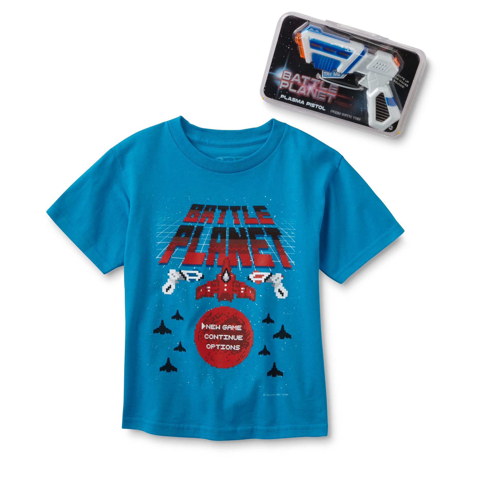 BURPEE Boy's Graphic T-Shirt & Toy - Battle Planet