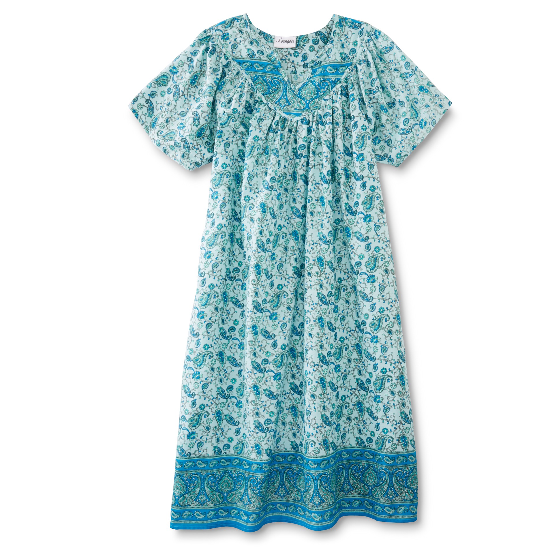 Loungees Women's Plus Nightgown - Paisley