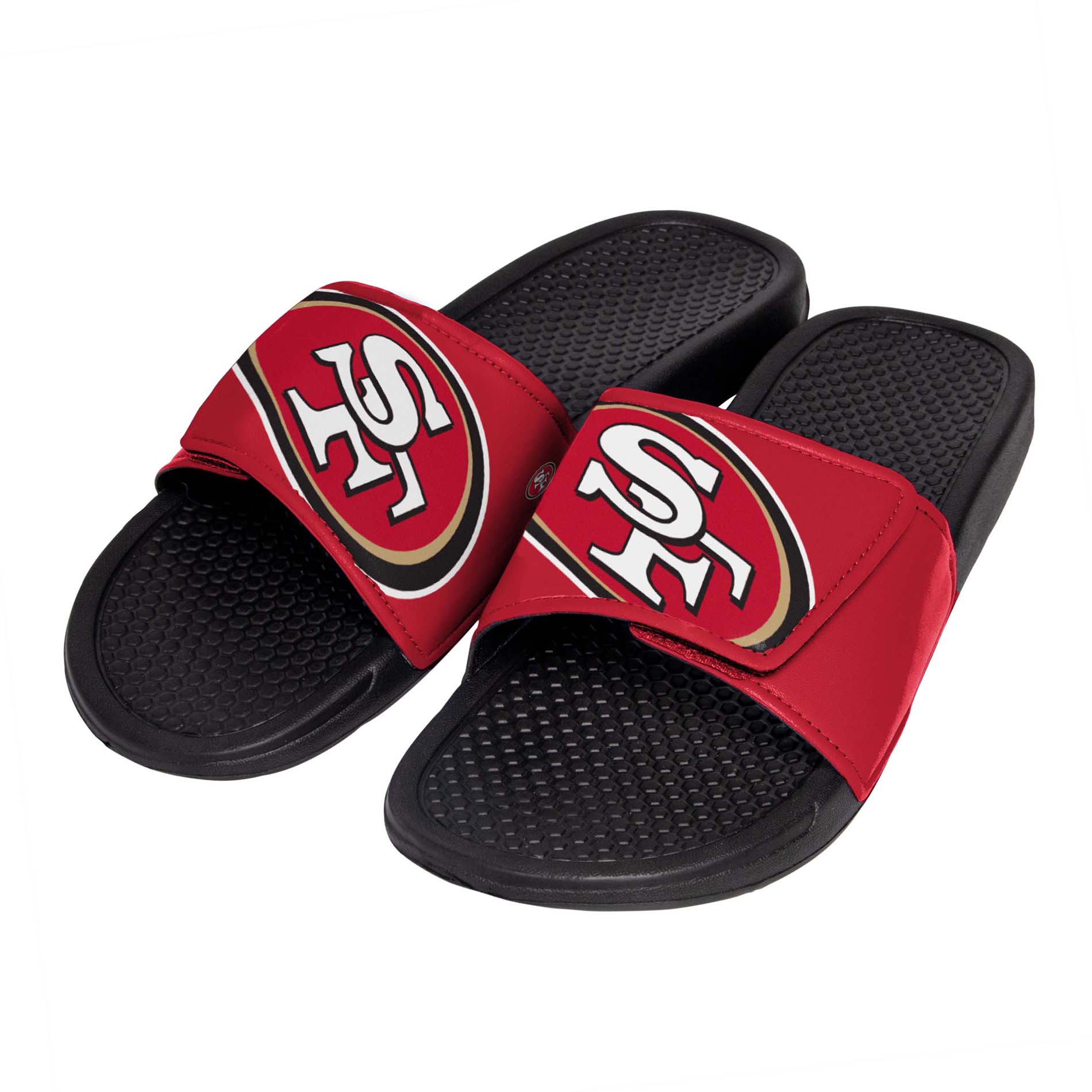 NFL Men’s Cropped Big Logo Slide Sandals - San Francisco 49ers, Size: Small NFL Men’s Cropped Big Logo Slide Sandals - San Francisco 49ers, Size: Small