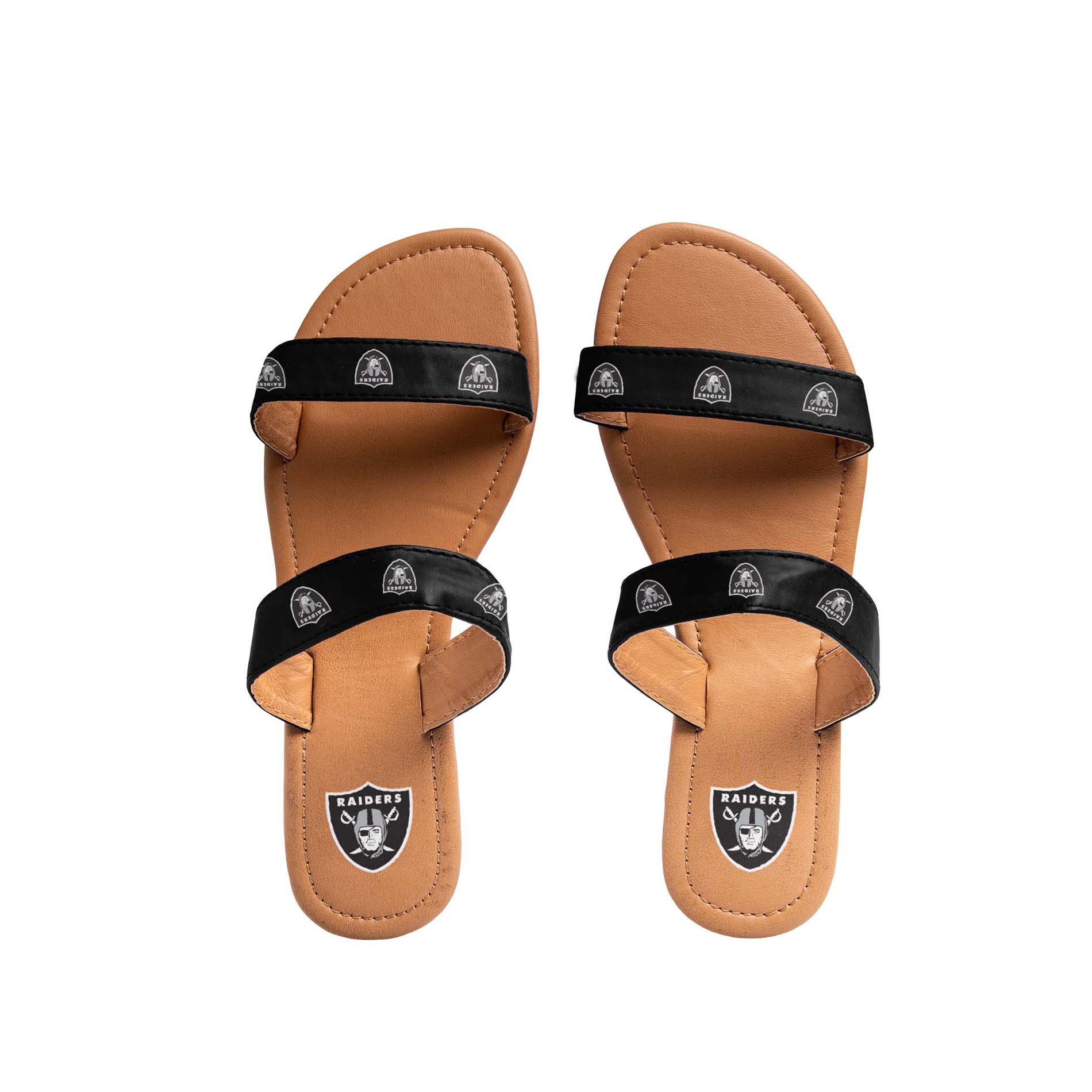 NFL Women’s Double Strap Flip-Flops - Oakland Raiders, Size: Medium NFL Women’s Double Strap Flip-Flops - Oakland Raiders, Size: Medium