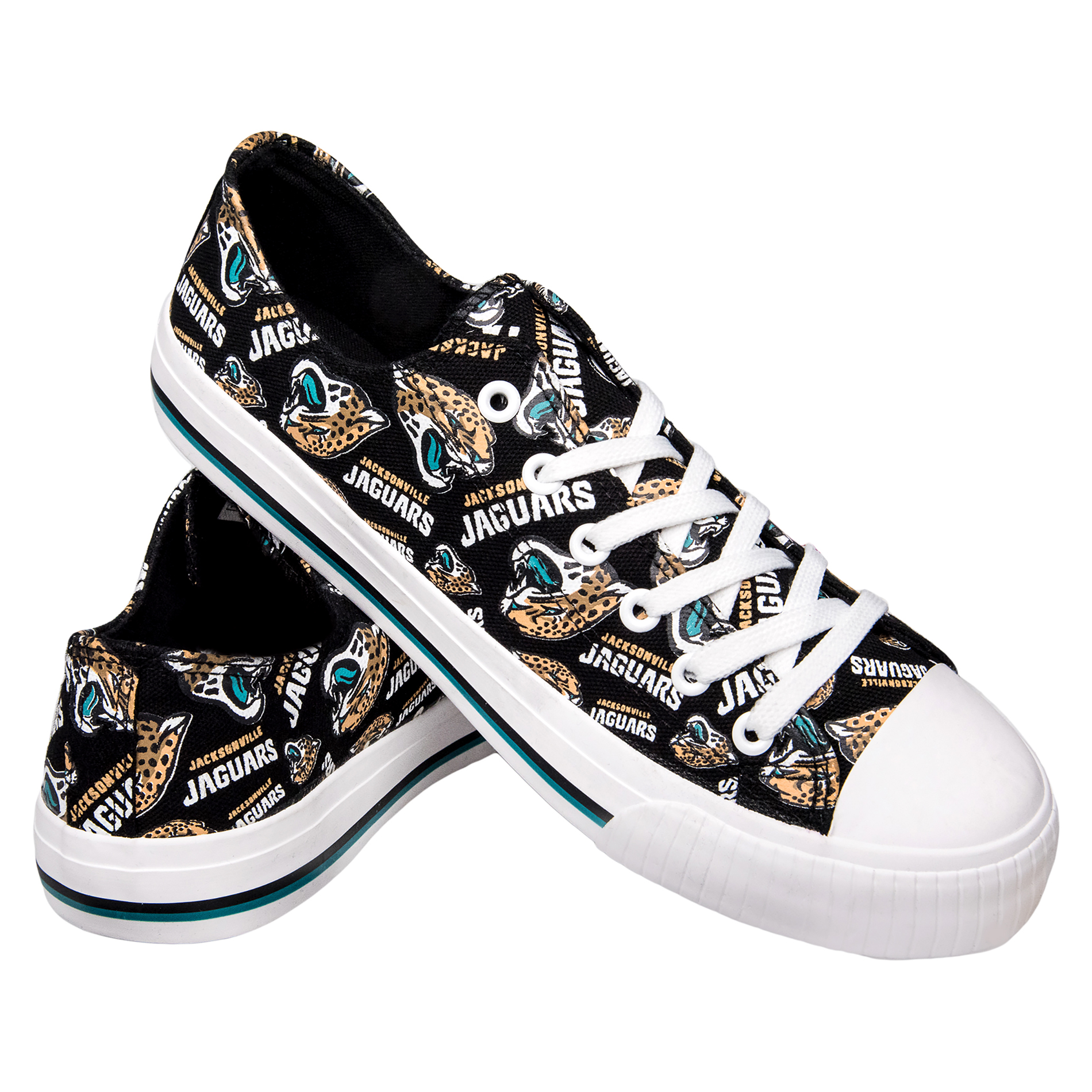NFL Women’s Low Top Repeat Print Canvas Shoes - Jacksonville Jaguars, Size: 8 NFL Women’s Low Top Repeat Print Canvas Shoes - Jacksonville Jaguars, Size: 8