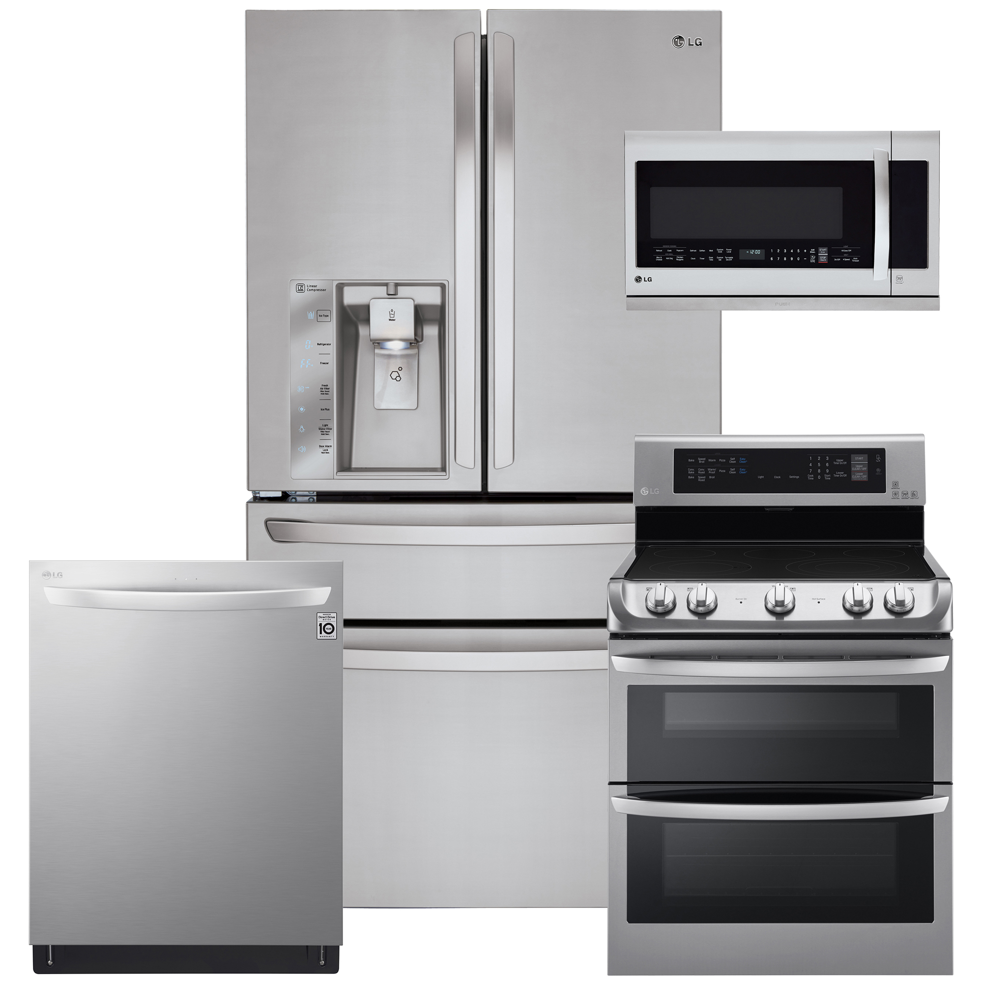 Lg Lg 4 Piece Fully Featured Kitchen Suite W Counter Depth 4 Door