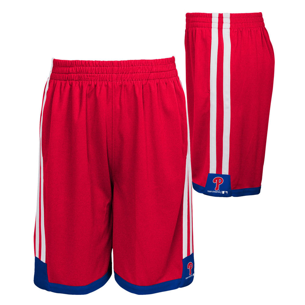 MLB Boys&#8217; Striped Logo Shorts - Philadelphia Phillies