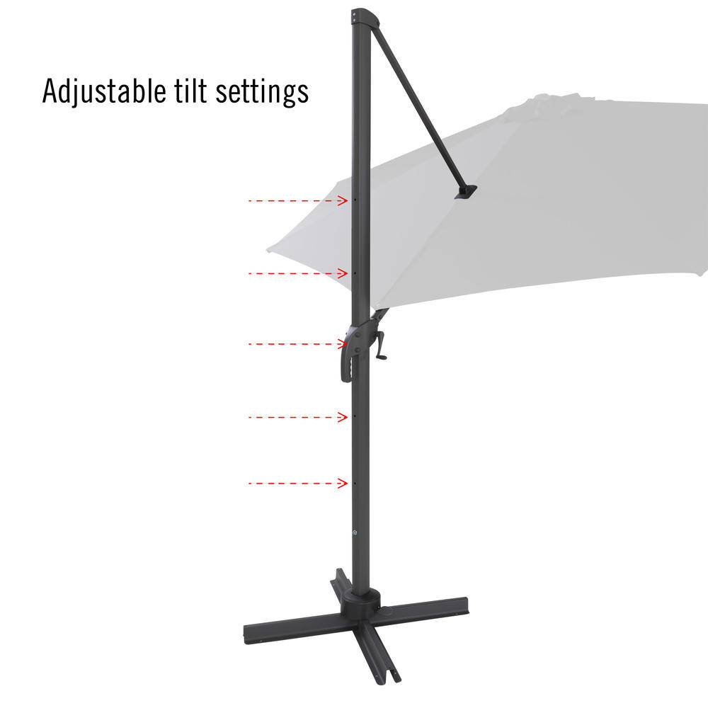 CorLiving  11.5ft UV Resistant Deluxe Offset Patio Umbrella