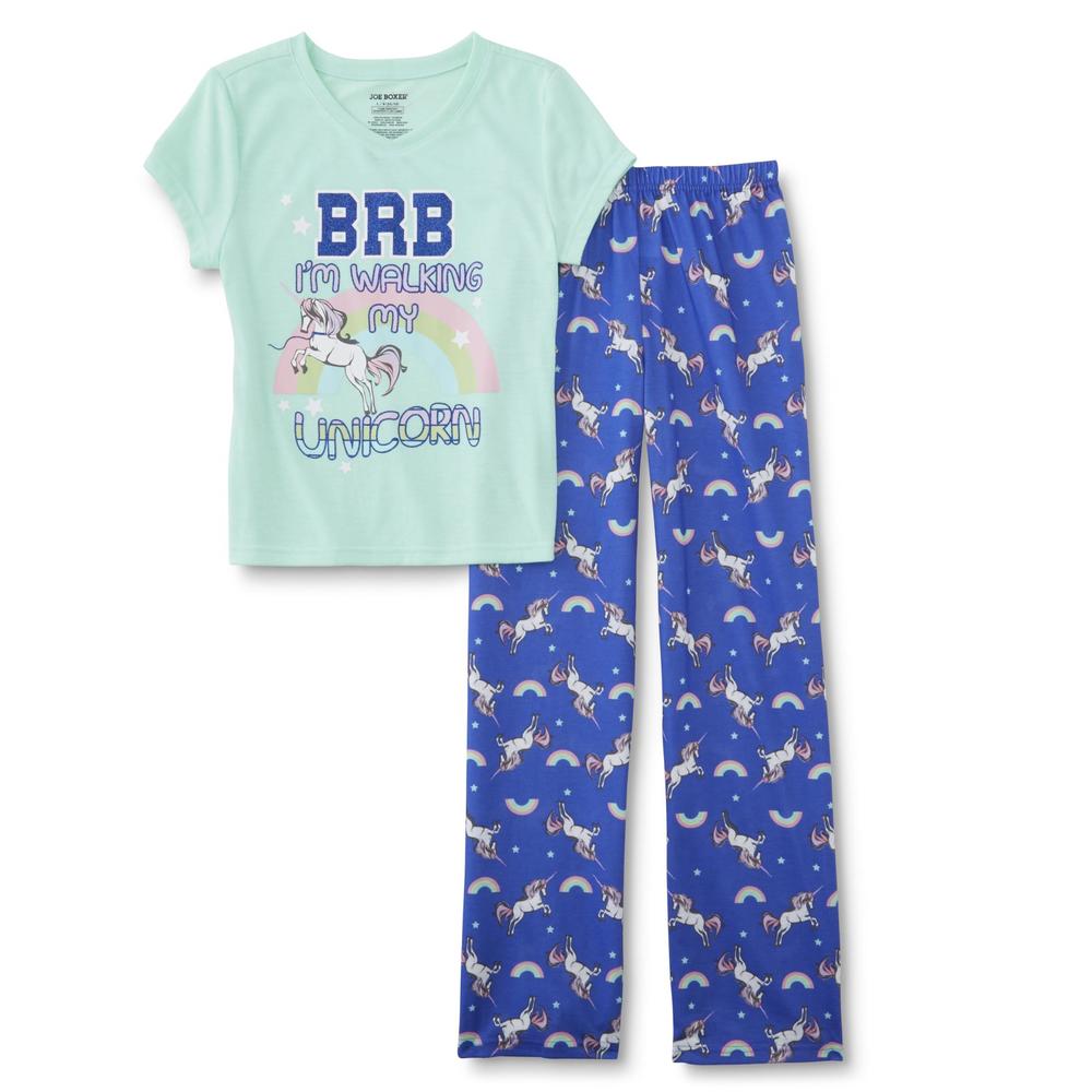 Joe Boxer Girl's Pajama T-Shirt & Pants - Unicorn