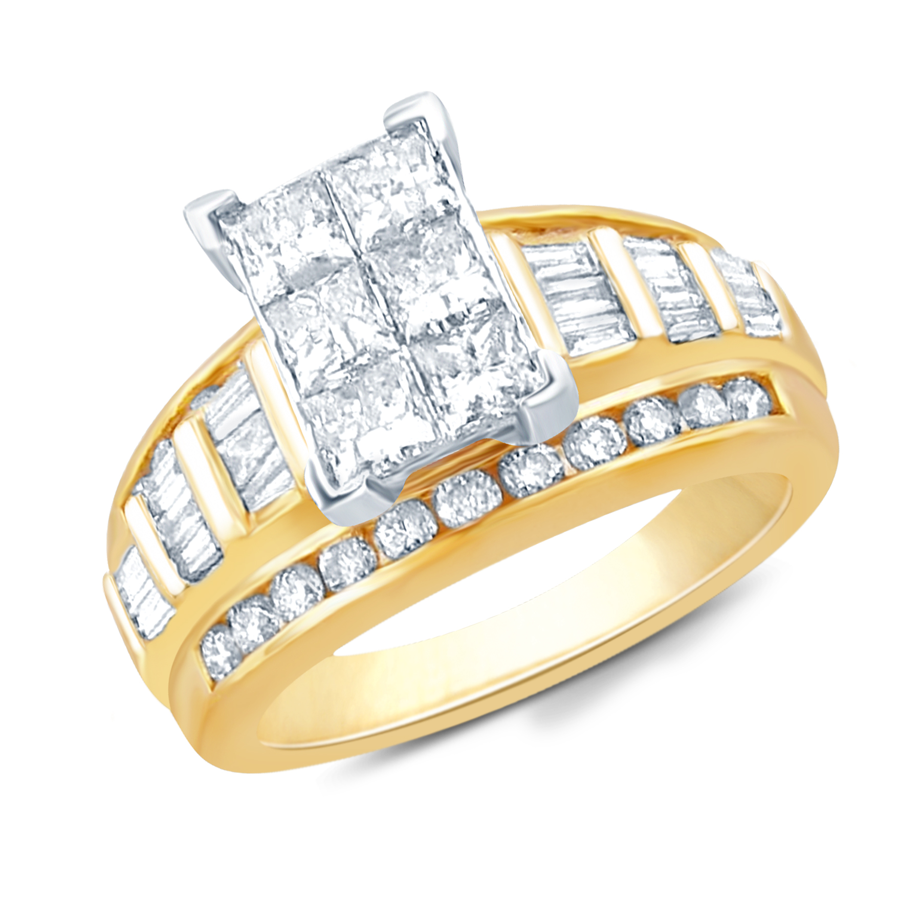 Tradition Diamond 10K Yellow Gold 2 CTTW Certified Diamond Ring