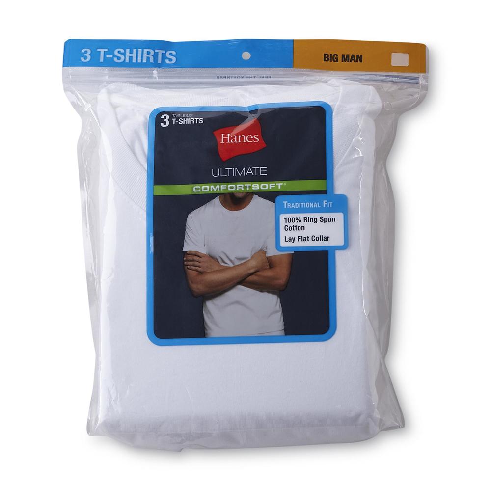 Hanes Men's Big & Tall 3-Pack Ultimate ComfortSoft T-Shirts