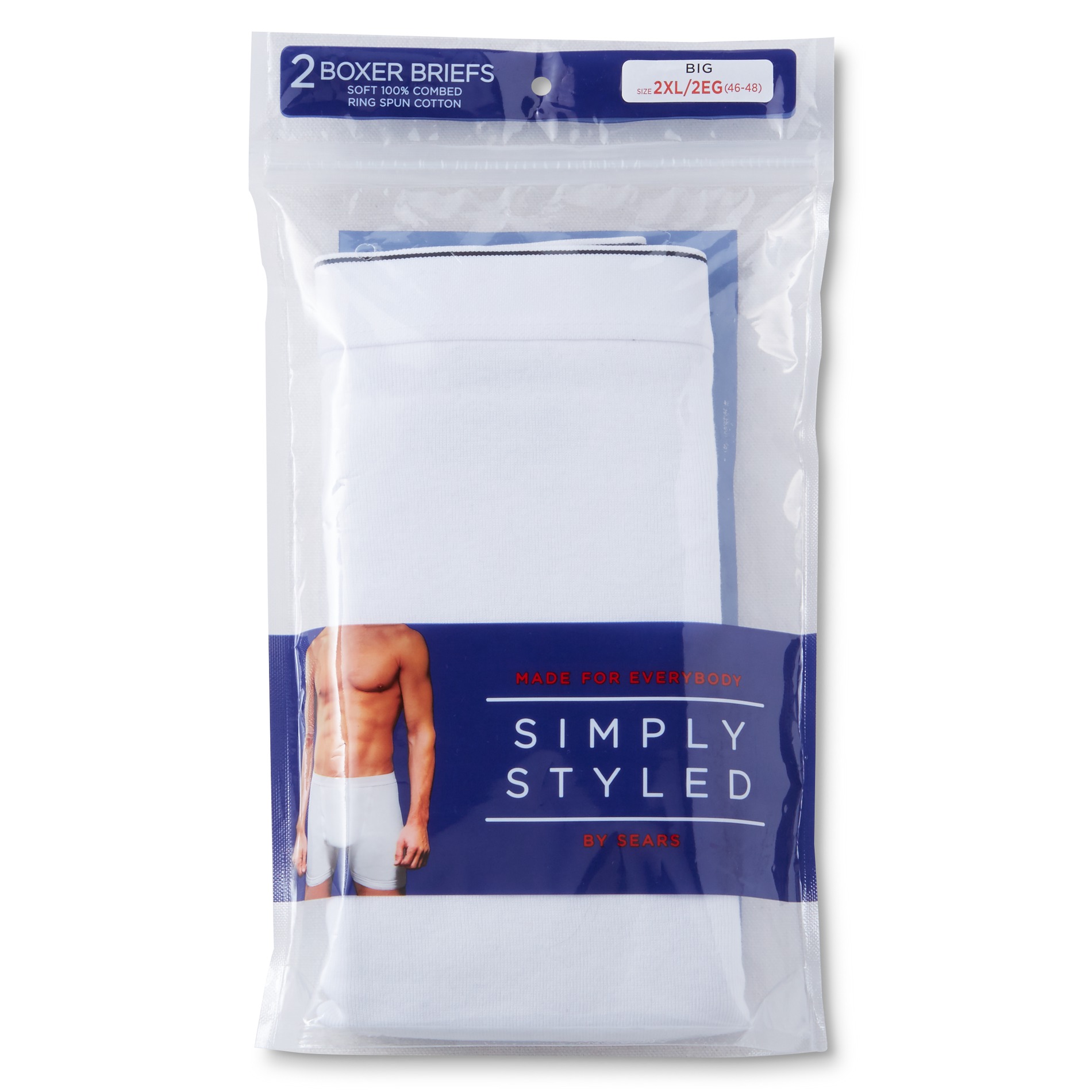 Simply Styled Men's Big & Tall 2-Pack Boxer Briefs