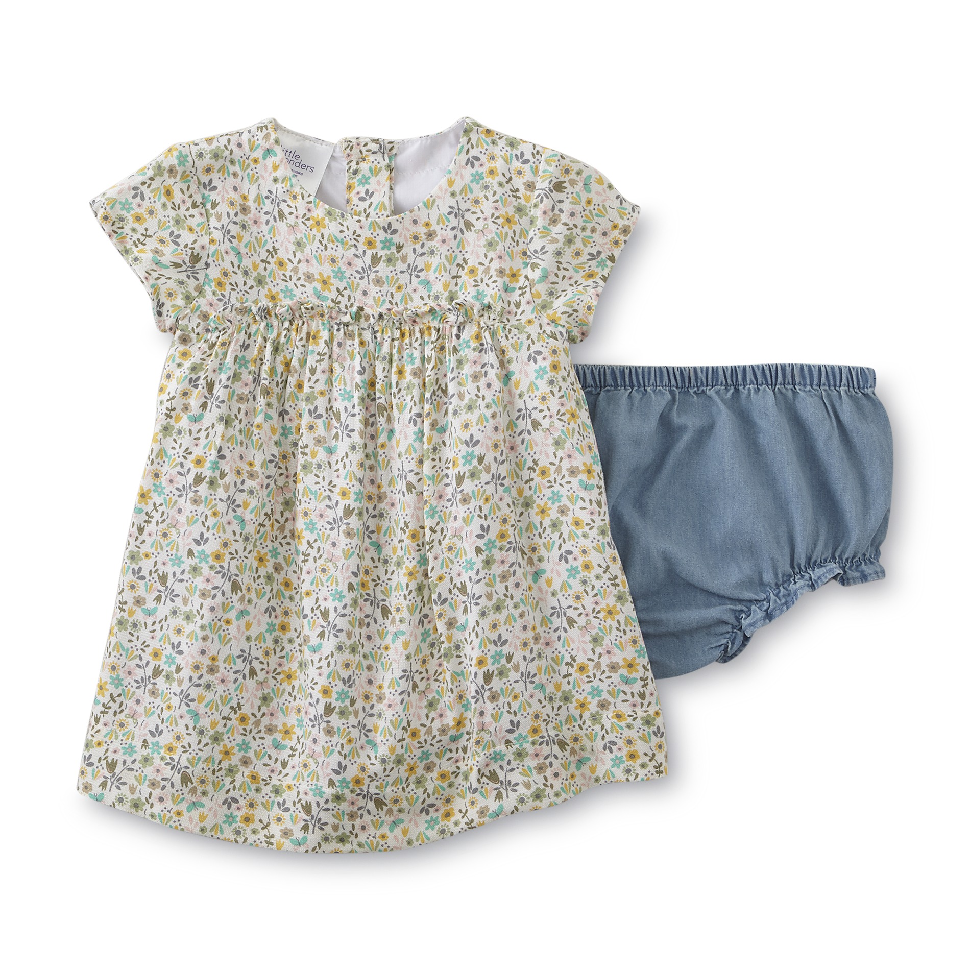 Little Wonders Newborn & Infant Girl's Dress & Diaper Cover - Floral