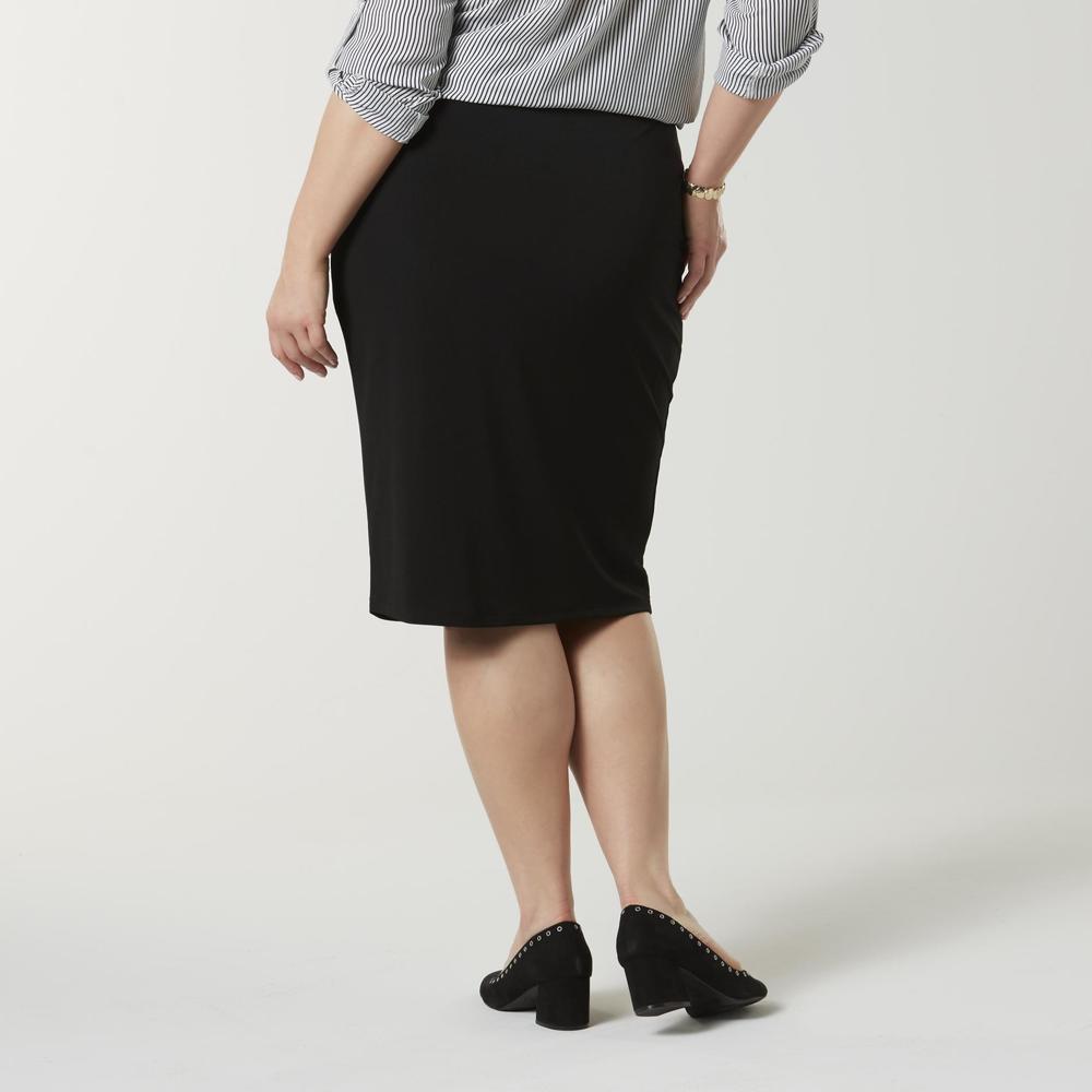 Simply Emma Women's Plus Pencil Skirt