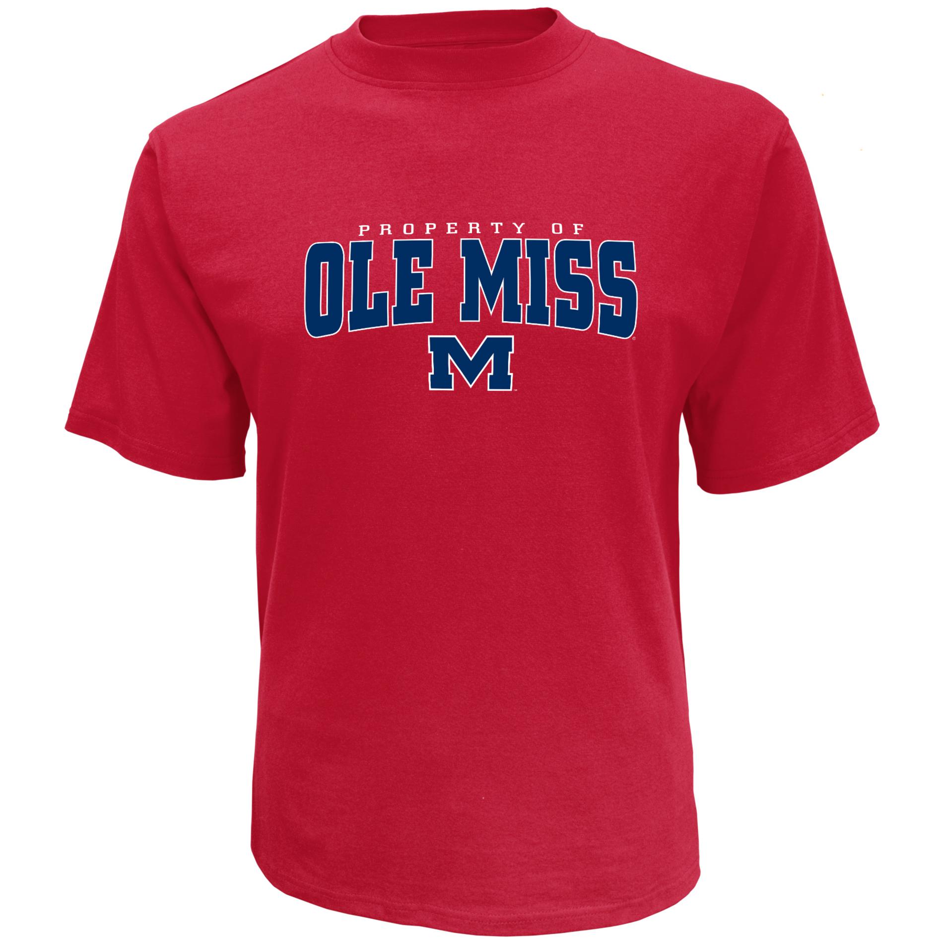 T-shirt Garçon Ole Miss Rebels - Bleu Foncé - Taille S (8 Ans) - Neuf - Mélange Coton
