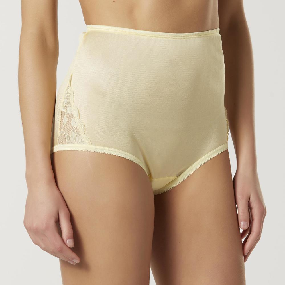 Fundamentals Women&#8217;s Nylon Lace Brief Panties