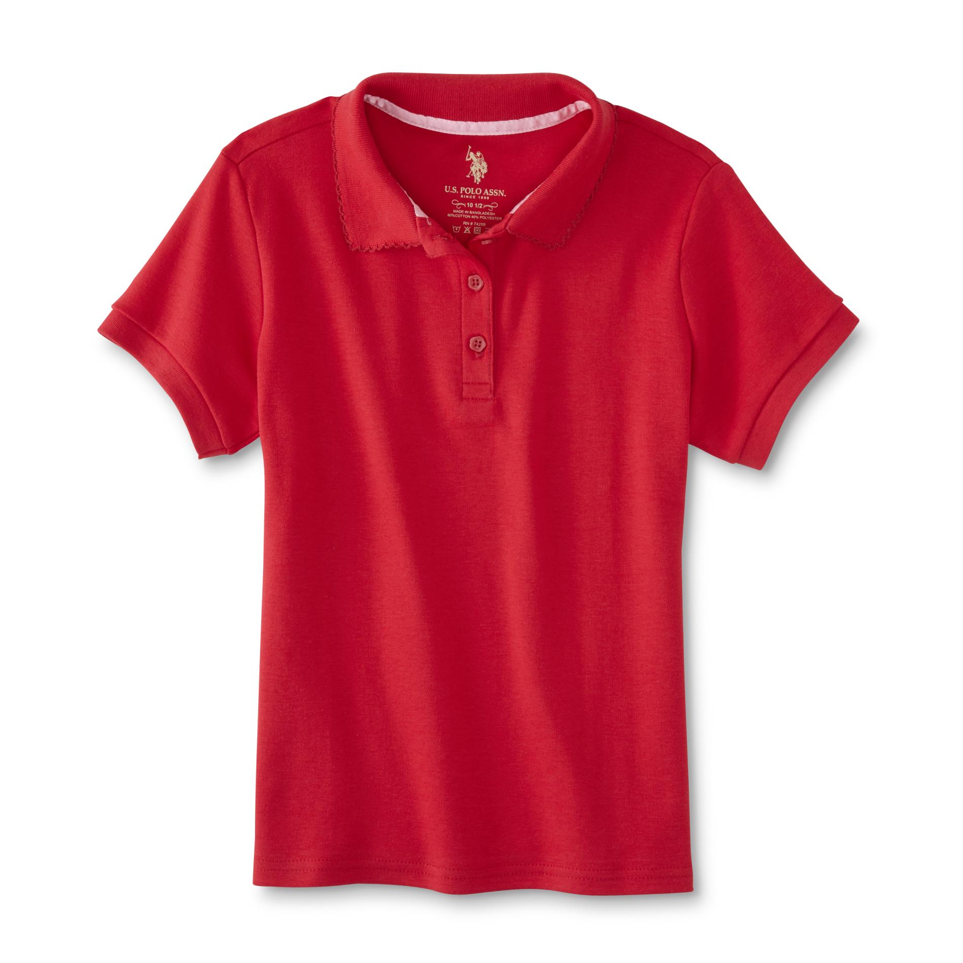 U.S. Polo Assn. Girls' Plus Polo Shirt