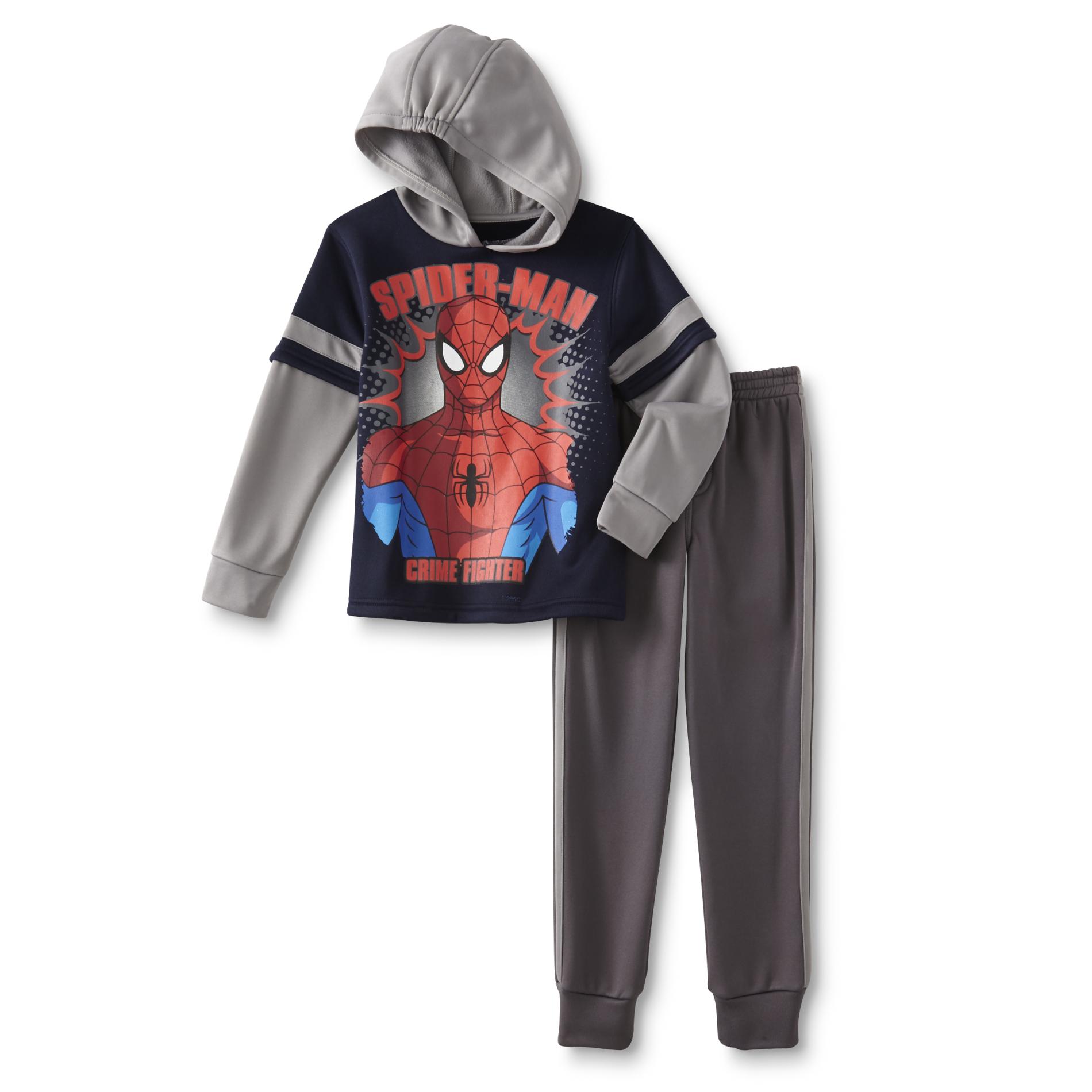 Marvel Spider-Man Boy's Hooded T-Shirt & Pants