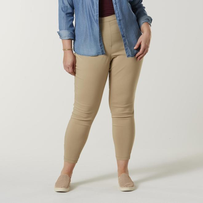 Basic Editions Basic Editions Women's Plus Twill Pants