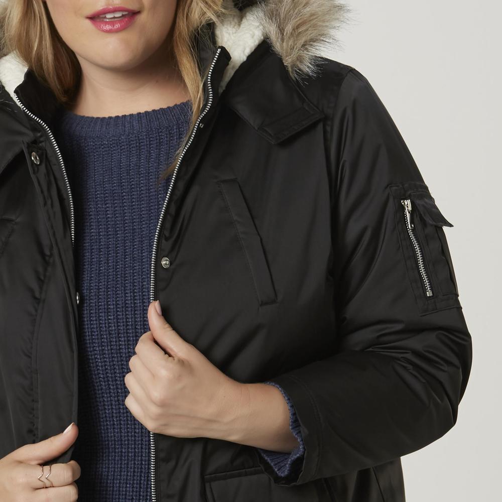 New Look Women's Plus Hooded Winter Jacket
