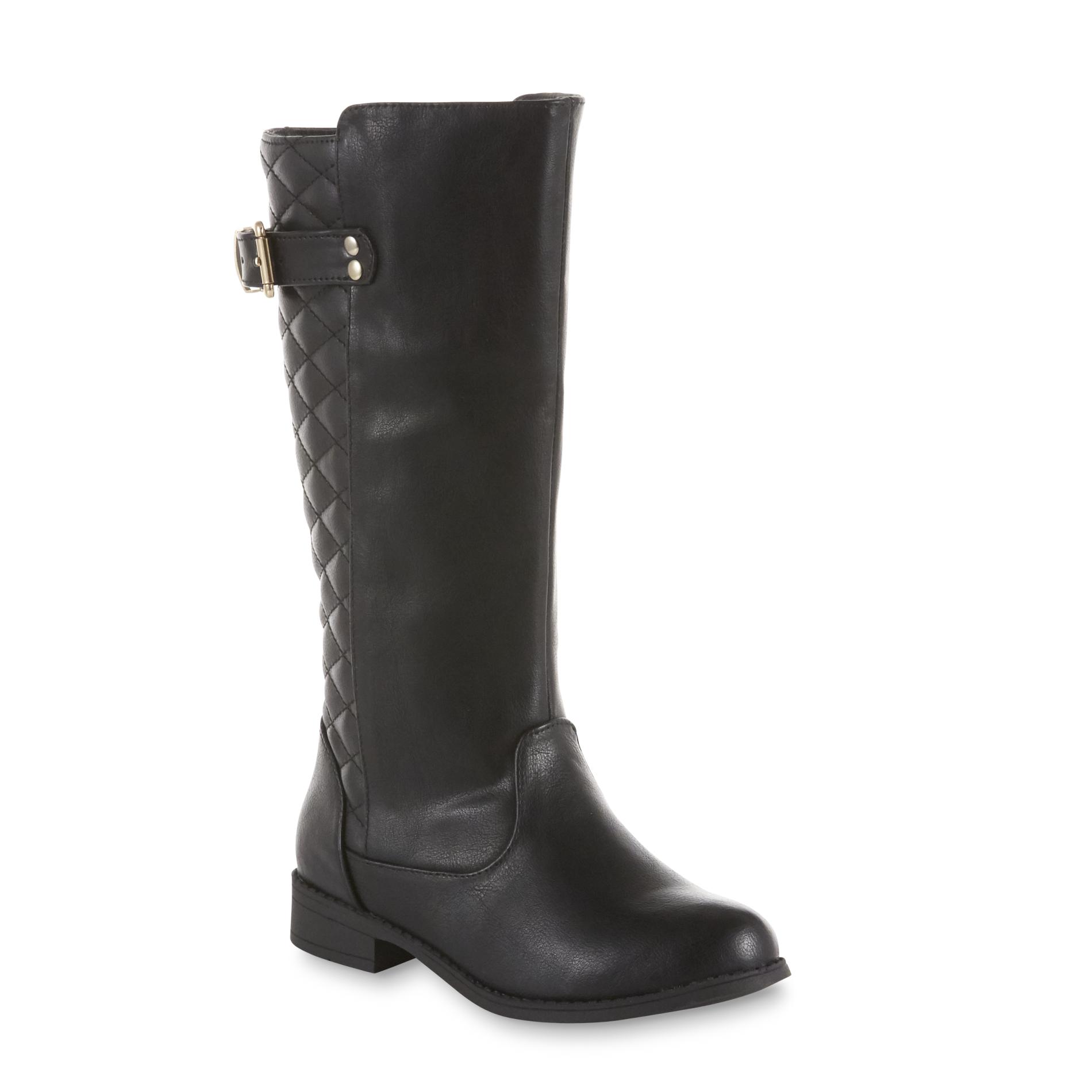 Piper Girls' Paige Quilted Riding Boot - Black, 1 - (Youth) Piper Girls' Paige Quilted Riding Boot - Black, 1 - (Youth)