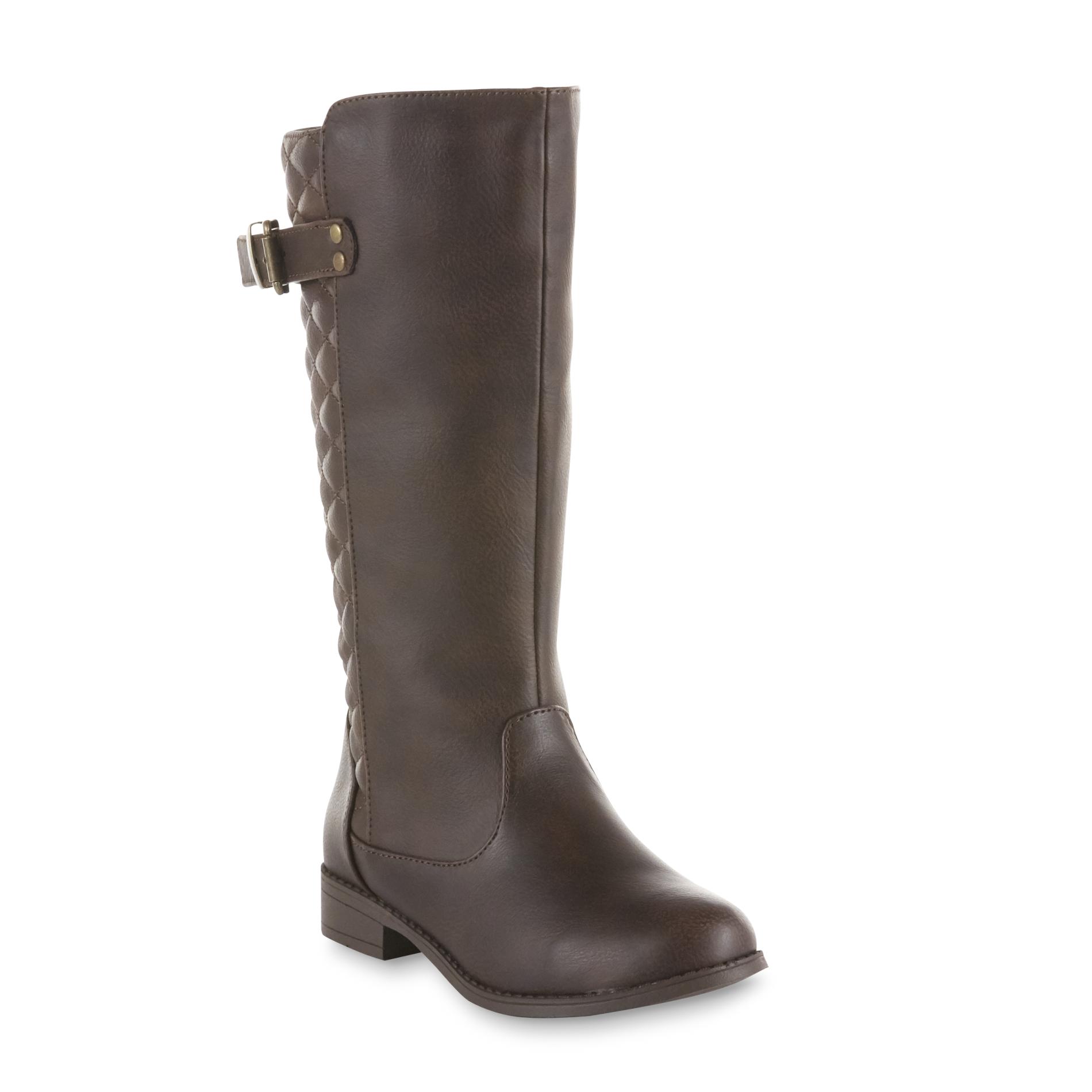 Piper Girls' Paige Quilted Riding Boot - Brown, 13 - (Toddler/Youth) Piper Girls' Paige Quilted Riding Boot - Brown, 13 - (Toddler/Youth)