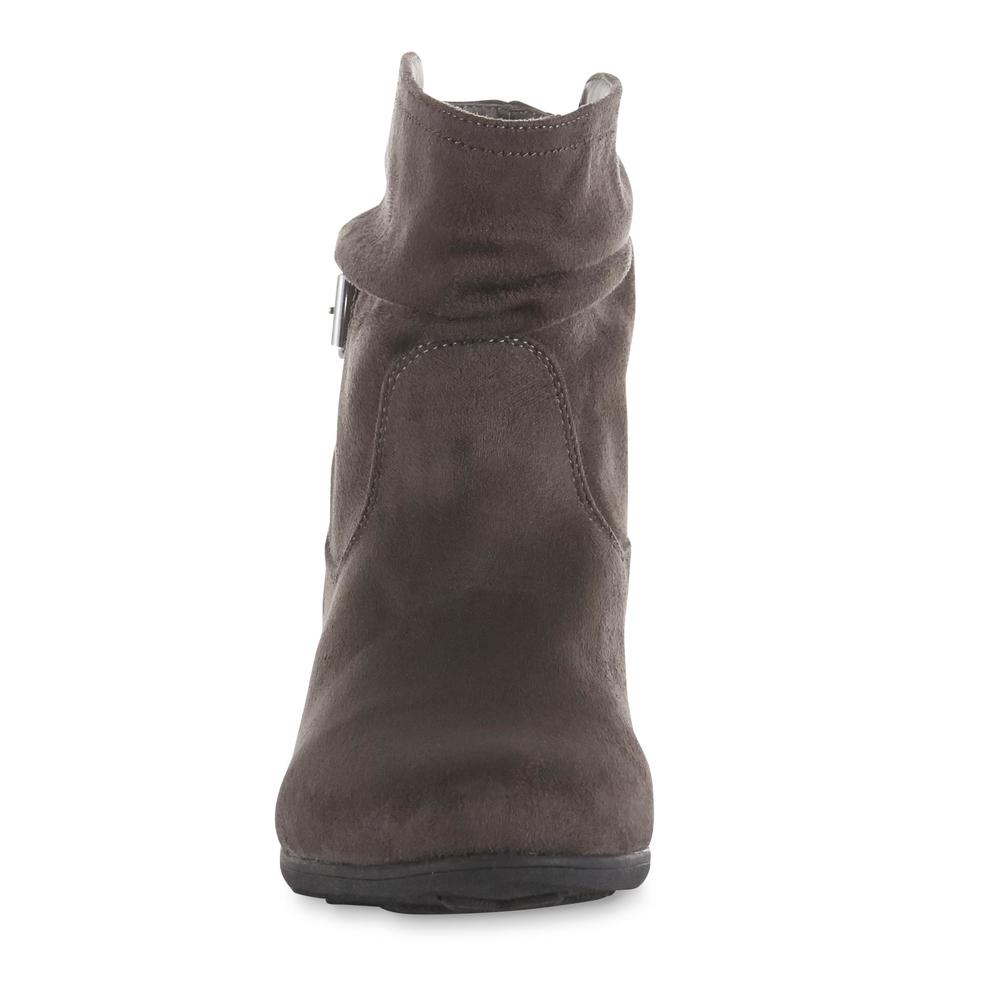 Basic Editions Women's Elliot Slouch Ankle Boot - Charcoal Gray
