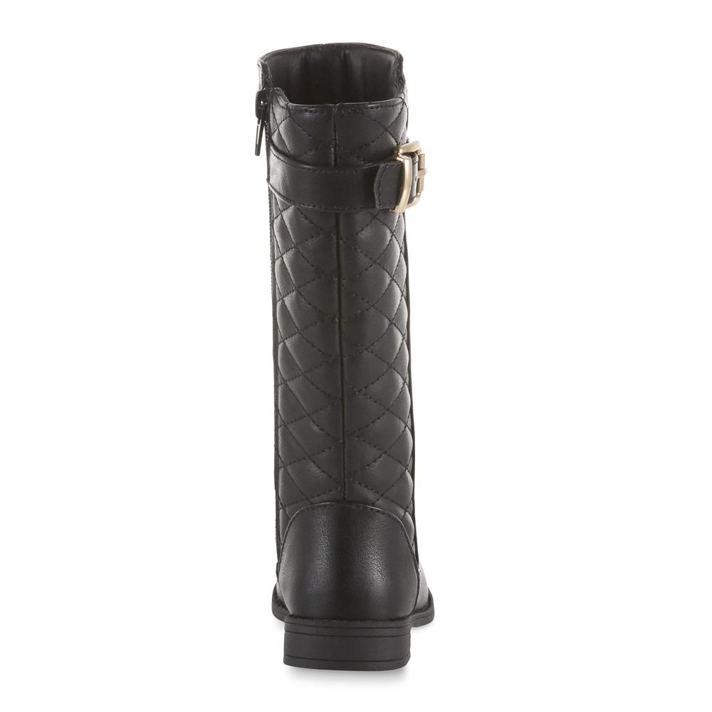Piper Toddler Girls' Paige Quilted Riding Boot - Black