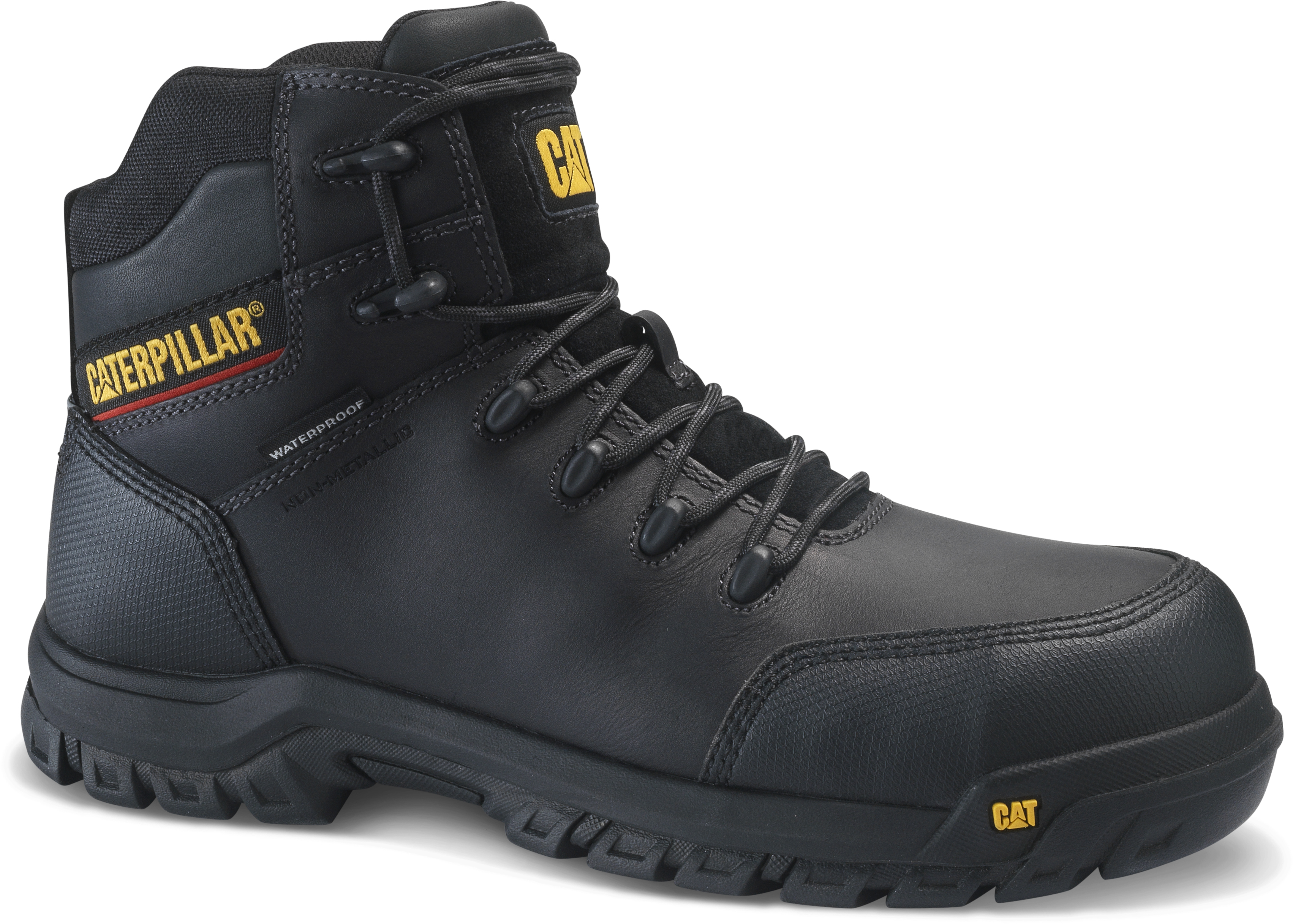 Cat Footwear Men's Resorption 6" Black Waterproof Composite Toe Boot - Wide Width Available