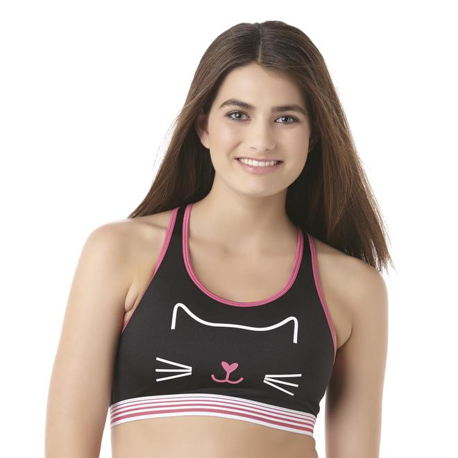 Joe Boxer Women's Sports Bra Cat Face