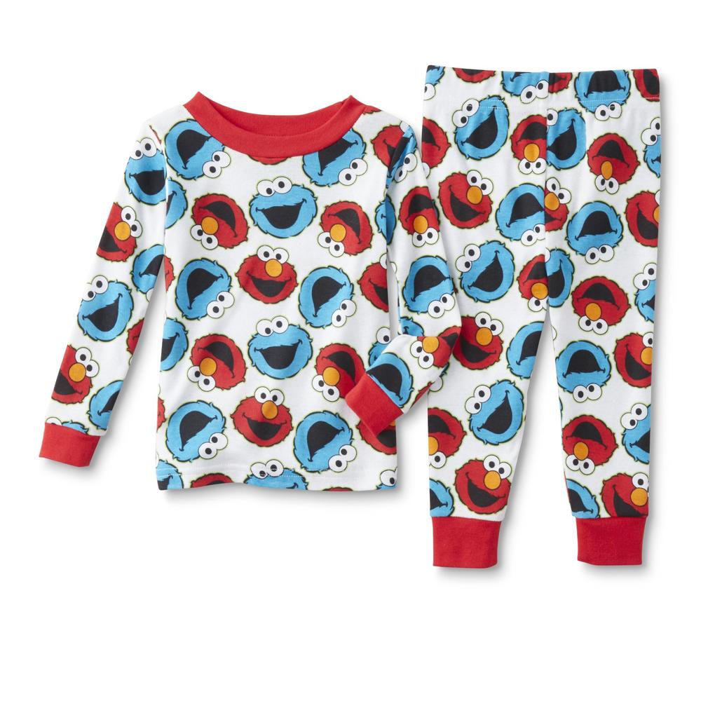 Sesame Street Elmo & Cookie Monster Infant & Toddler Boy's 2Pairs Pajamas