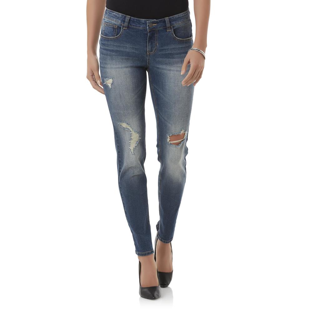 Attention Women's Classic Fit Destructed Jeans - Dark Wash