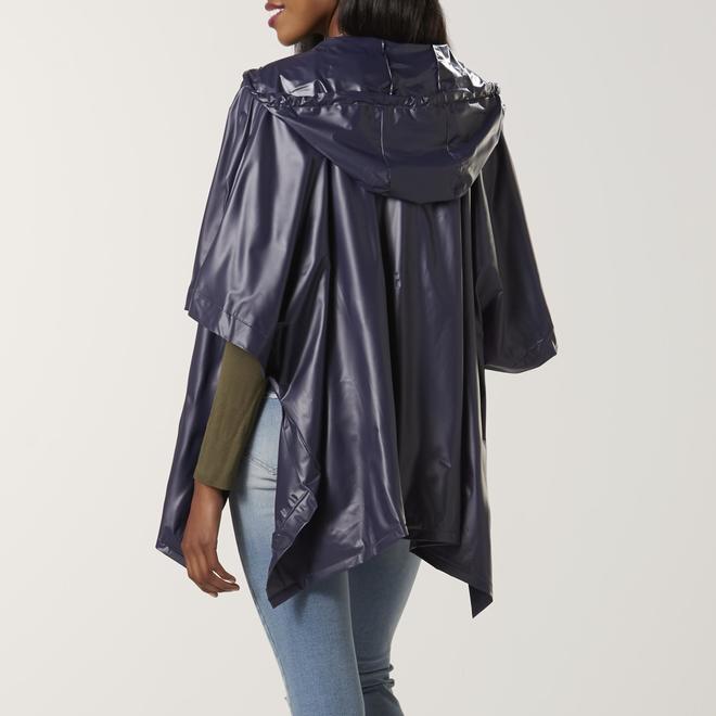 Miss Shorthair Aspen Waterproof Hooded Rain Poncho Navy/beige main image 0