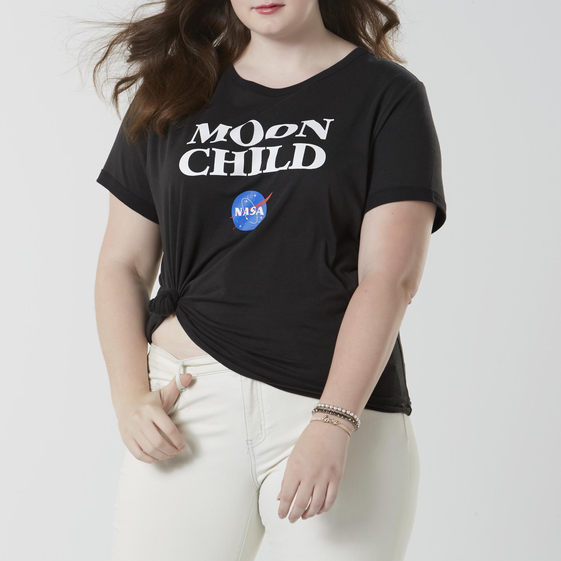 Juniors' Plus Ringer T-Shirt - NASA