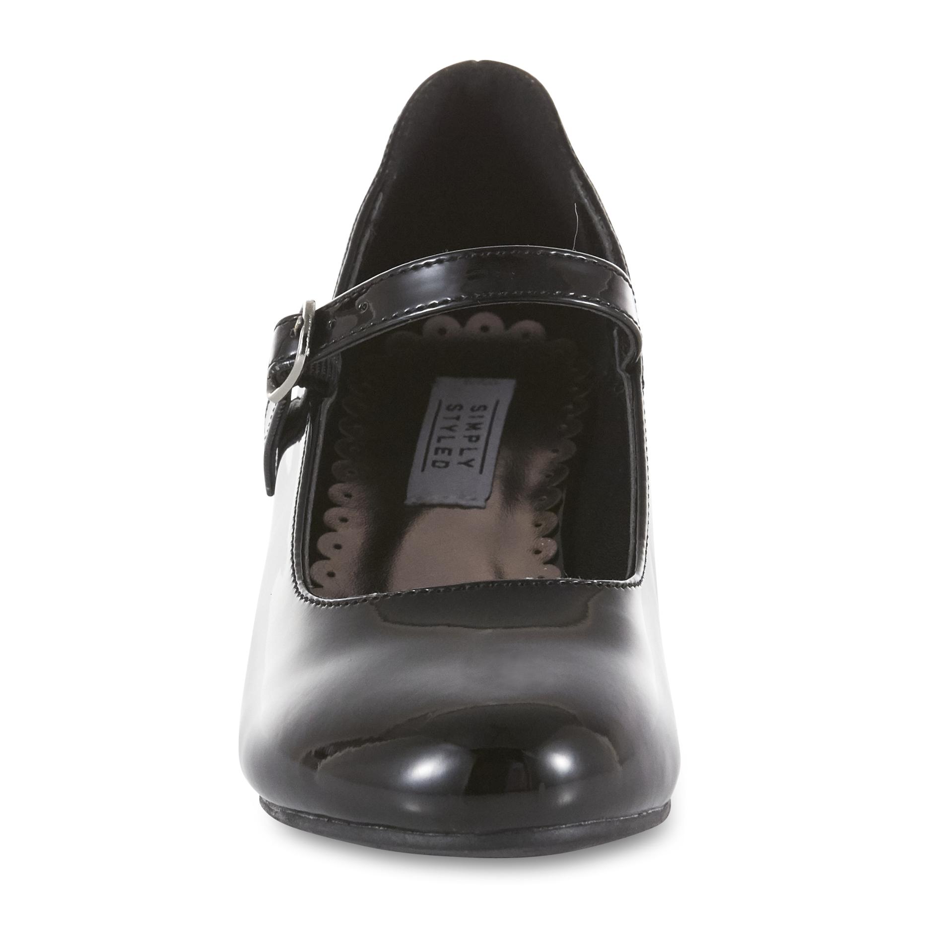 black mary jane wedge shoes