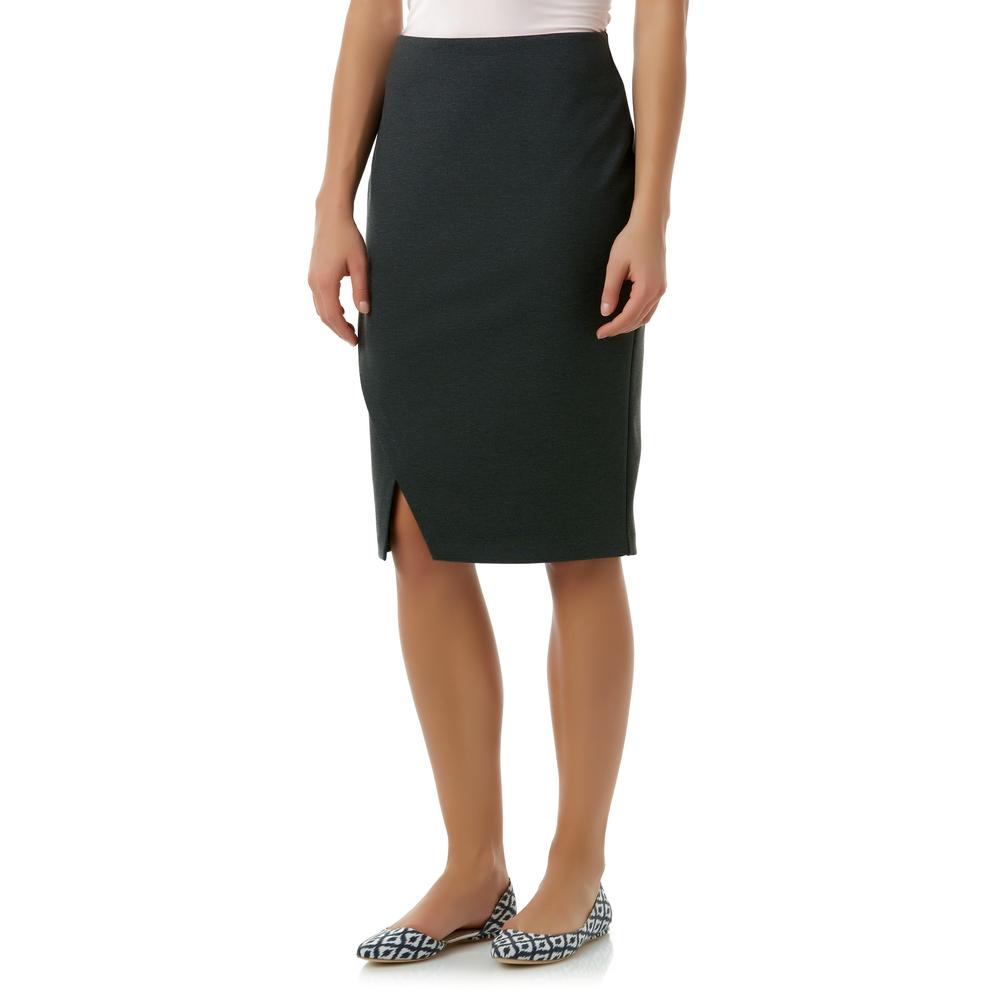 Simply Styled Women's Ponte Knit Pencil Skirt