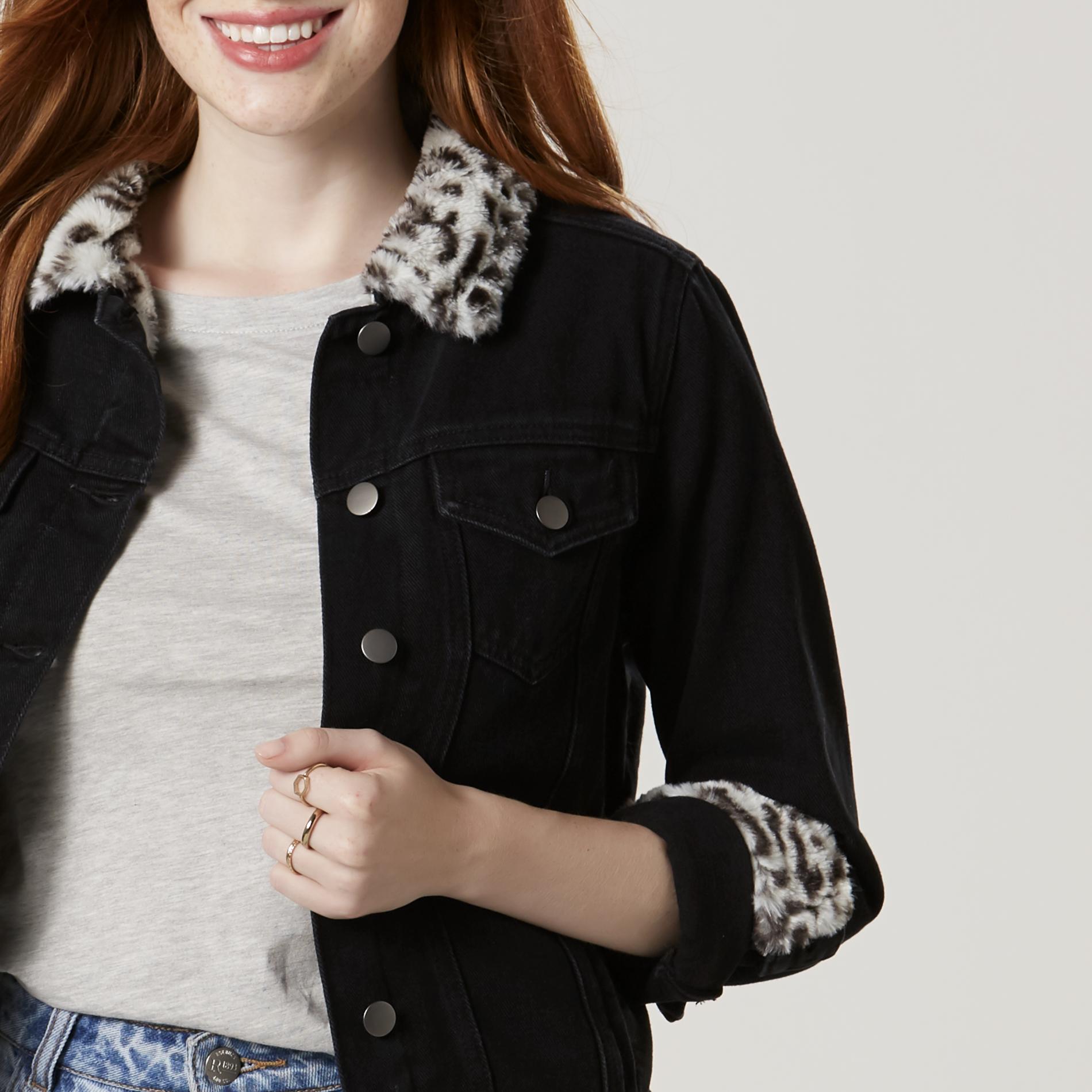 denim jacket with fur inside