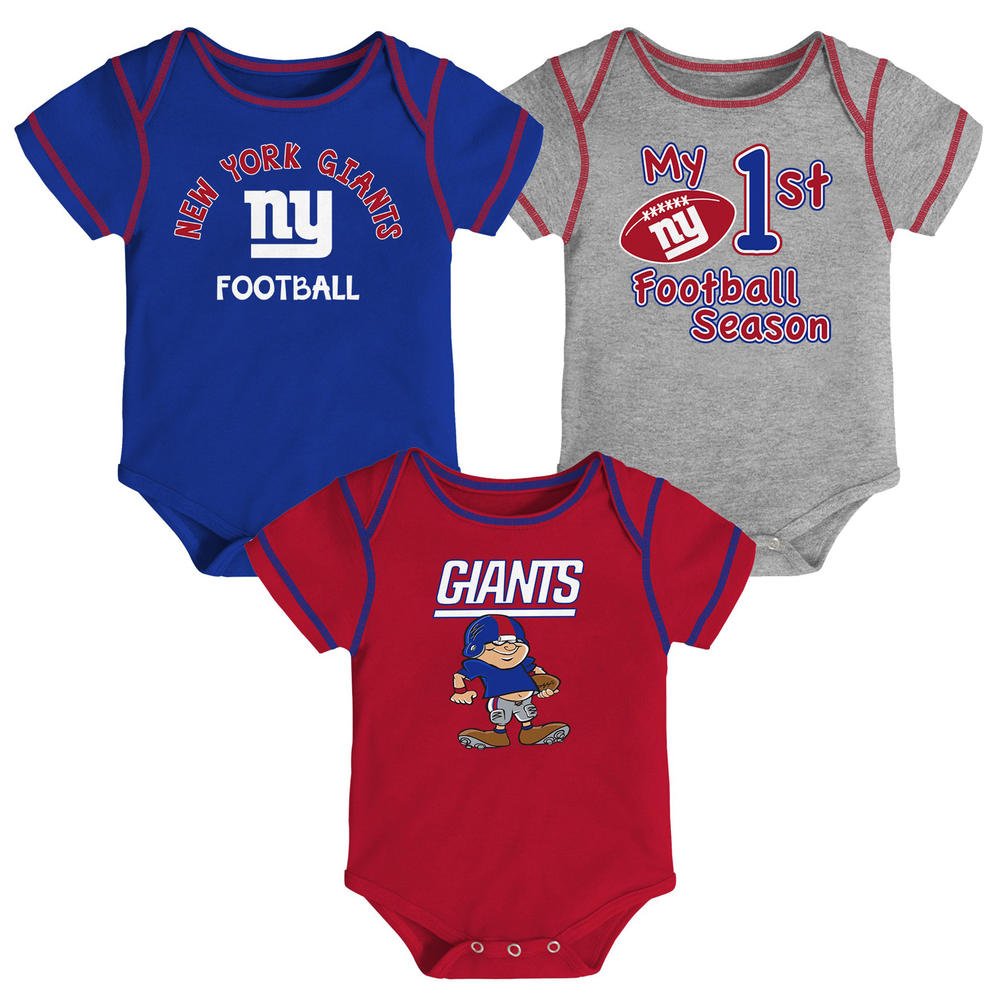 NFL 3-Pack Baby Boys&#8217; Bodysuit &#8211; New York Giants