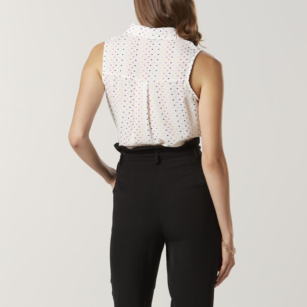 Simply Styled Women's Sleeveless Blouse - Confetti