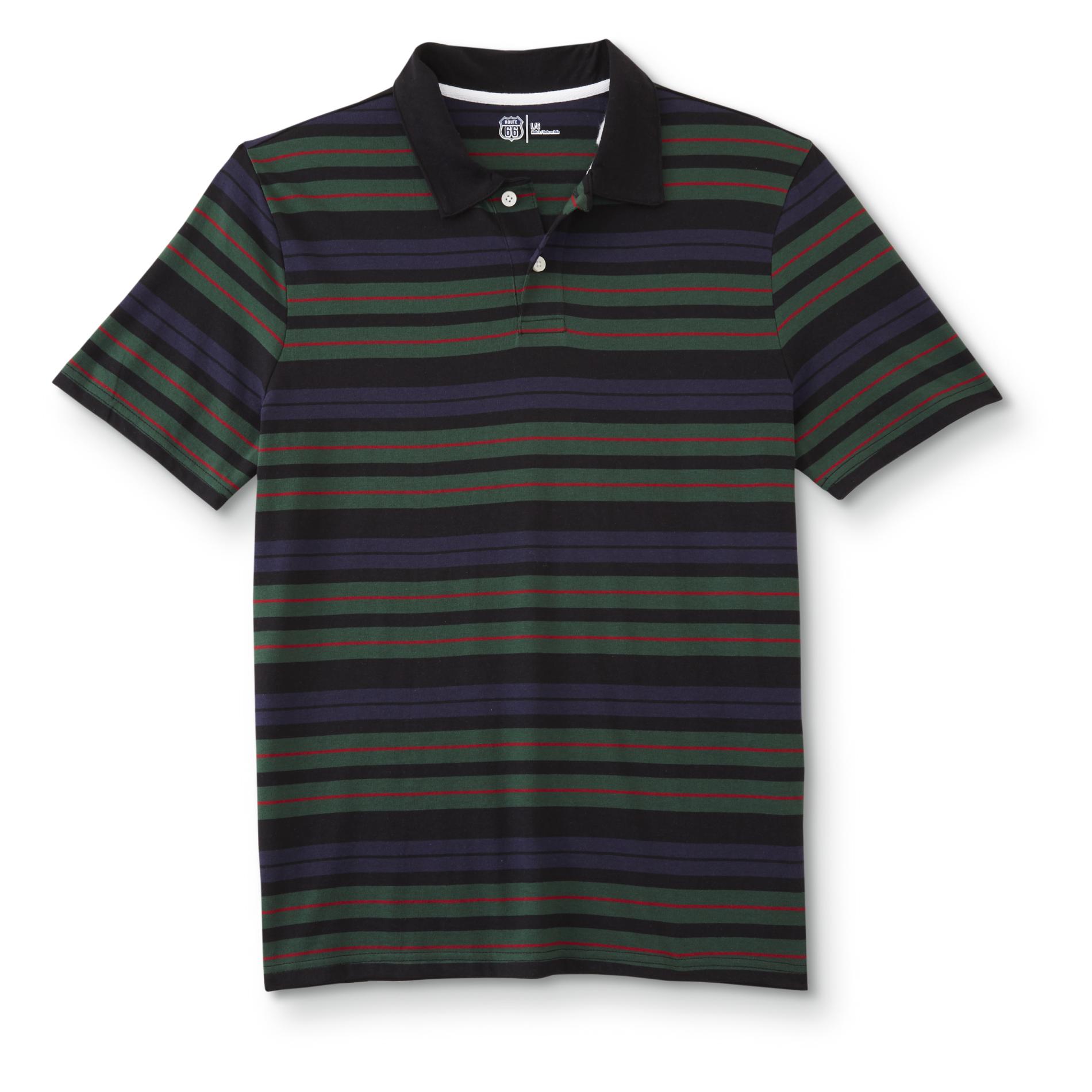 Route 66 Men's Big & Tall Polo Shirt - Striped