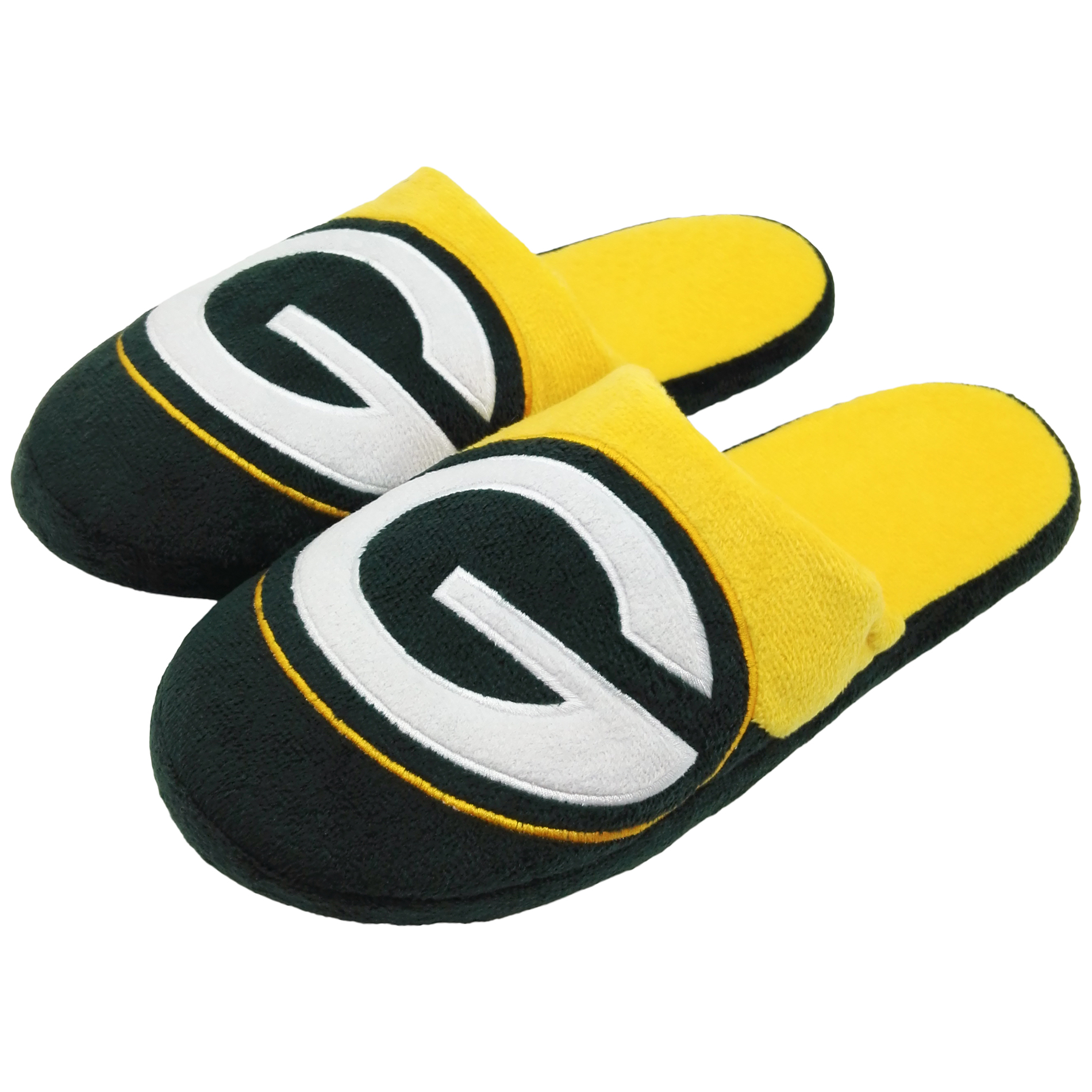 NFL Boys&#8217; Color Block Slippers &#8211; Green Bay Packers