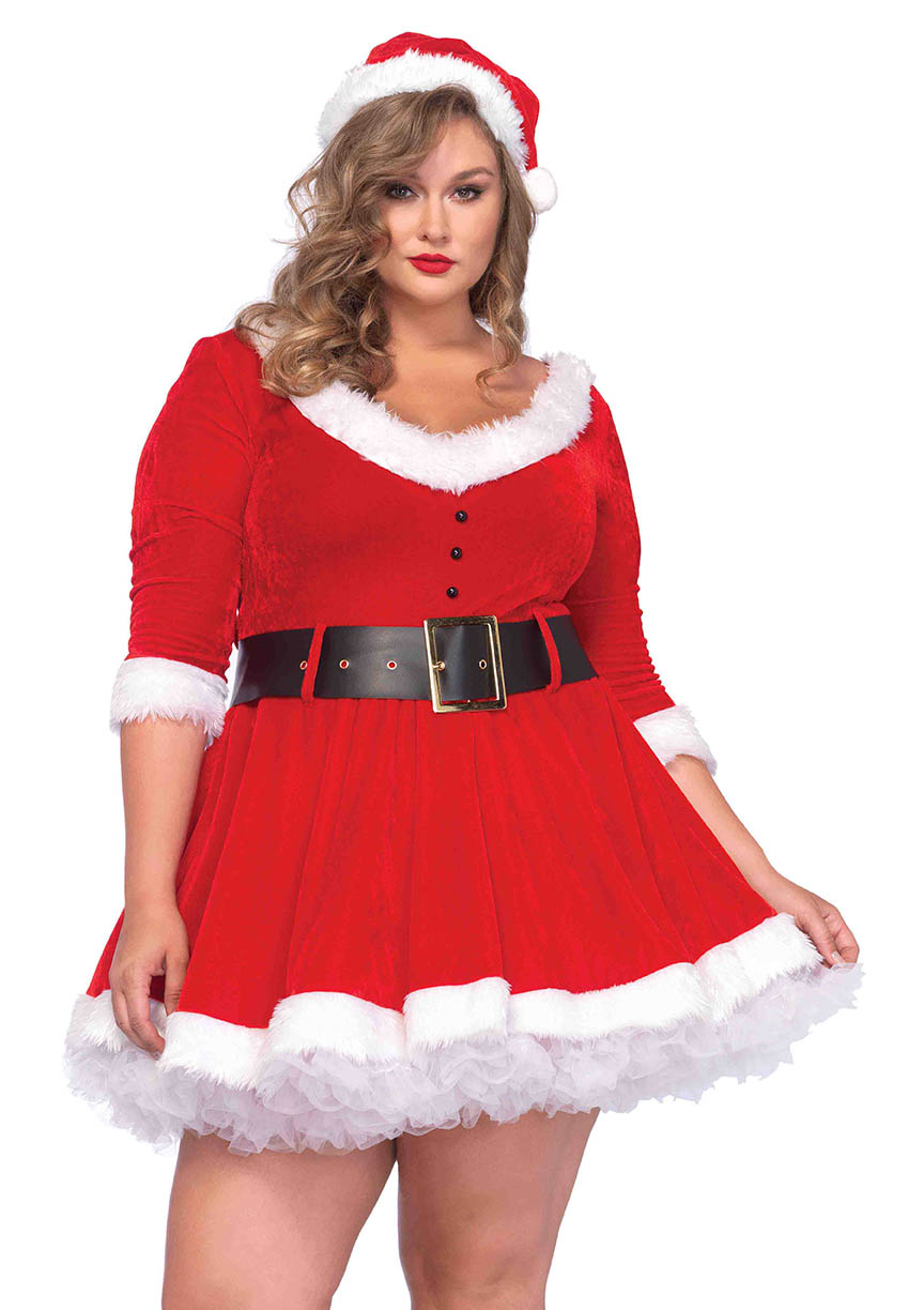 Leg Avenue  Plus Size 3 Piece Miss Santa Costume