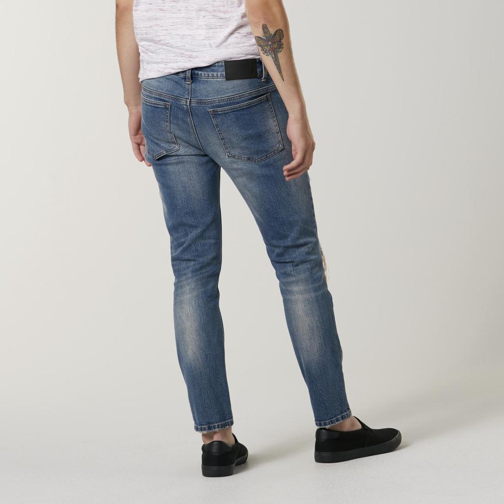 Amplify Young Men's Distressed Skinny Jeans - Paisley