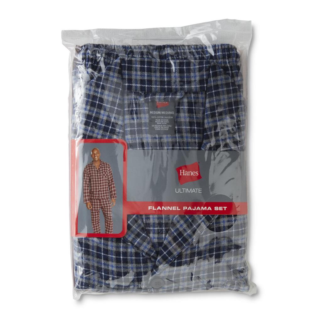 Hanes Men's Woven Pajama Shirt & Pants - Plaid