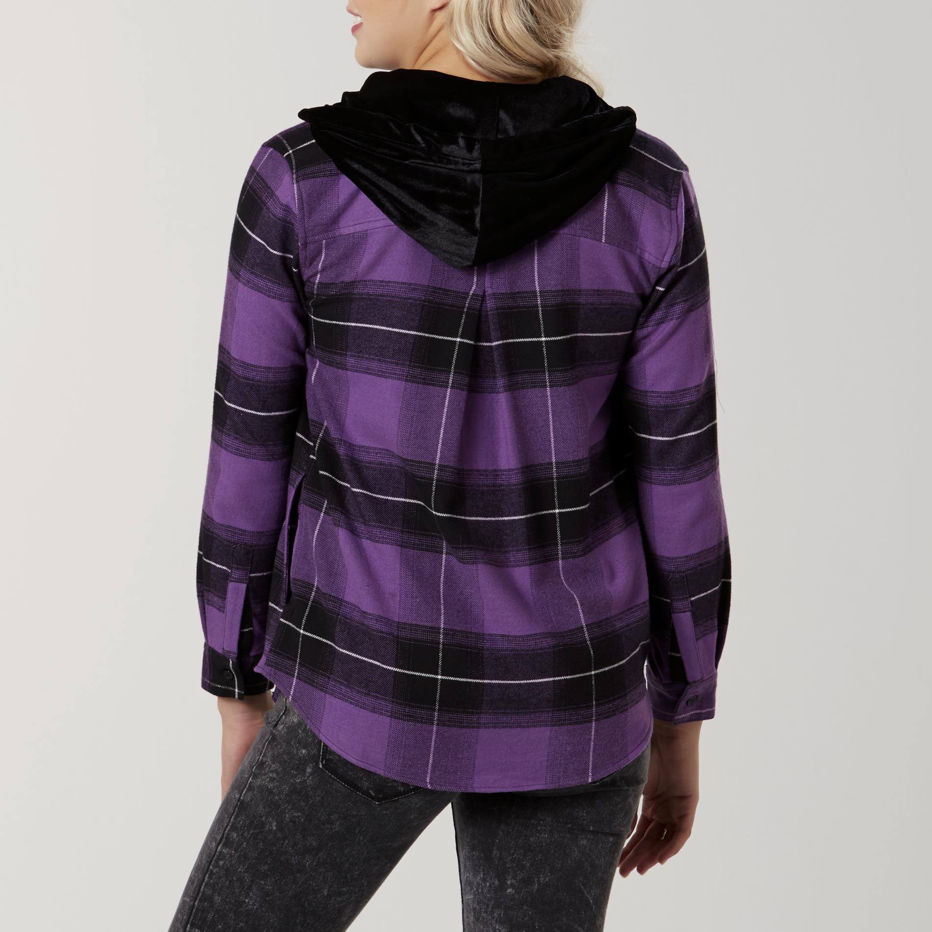 purple plaid hoodie