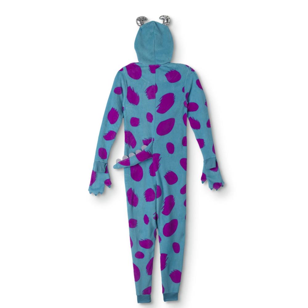 Monsters, Inc. Women's Hooded One-Piece Pajamas - Sulley